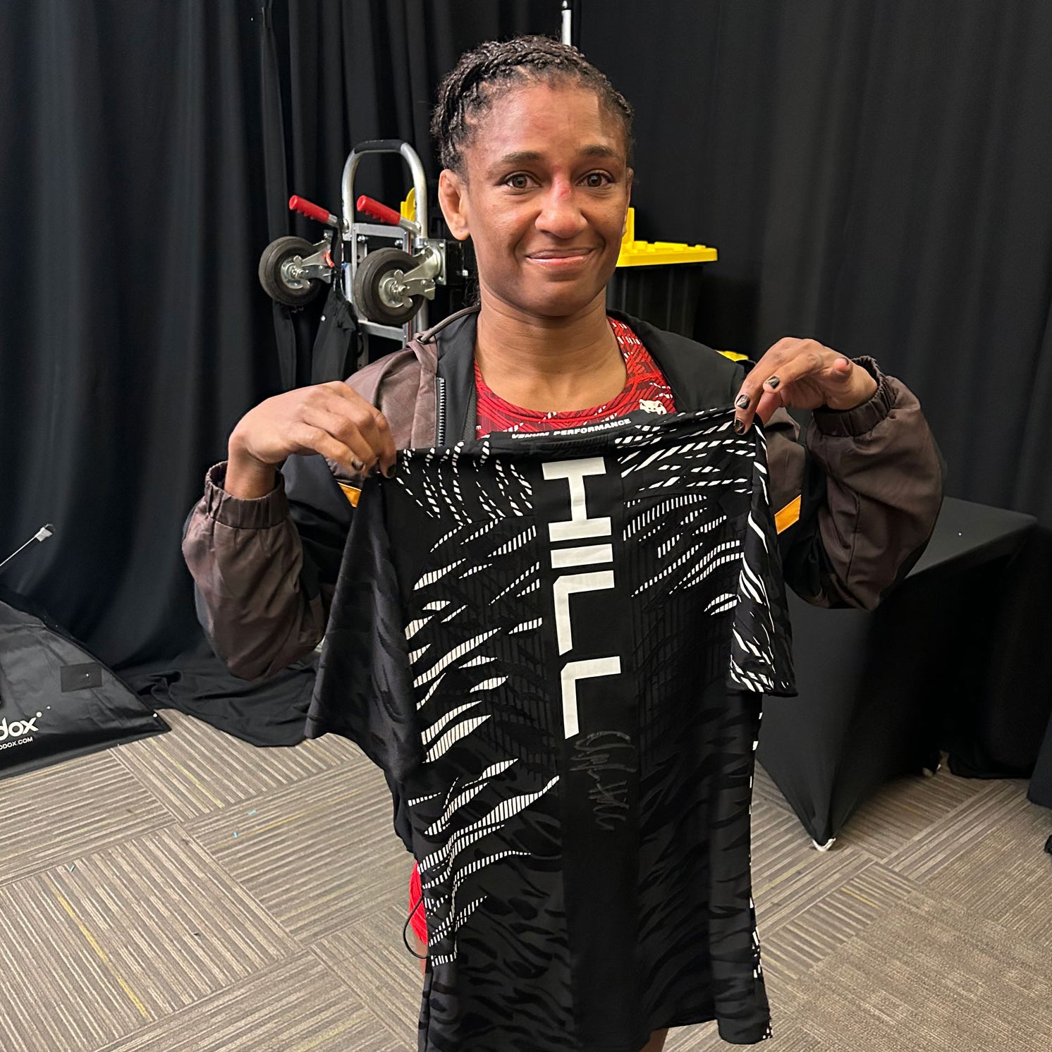 Angela Hill Signed 1-of-1 Fight Issued Jersey UFC Fight Night: Cannonier vs Rodrigues