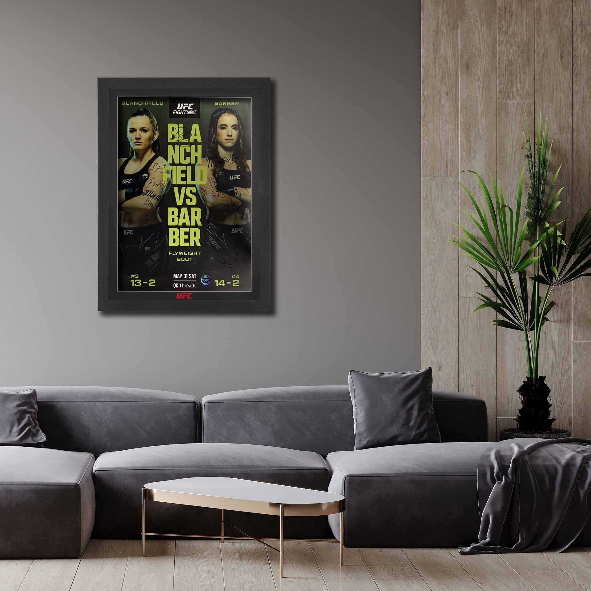 UFC Fight Night: Blanchfield vs Barber Autographed Event Poster
