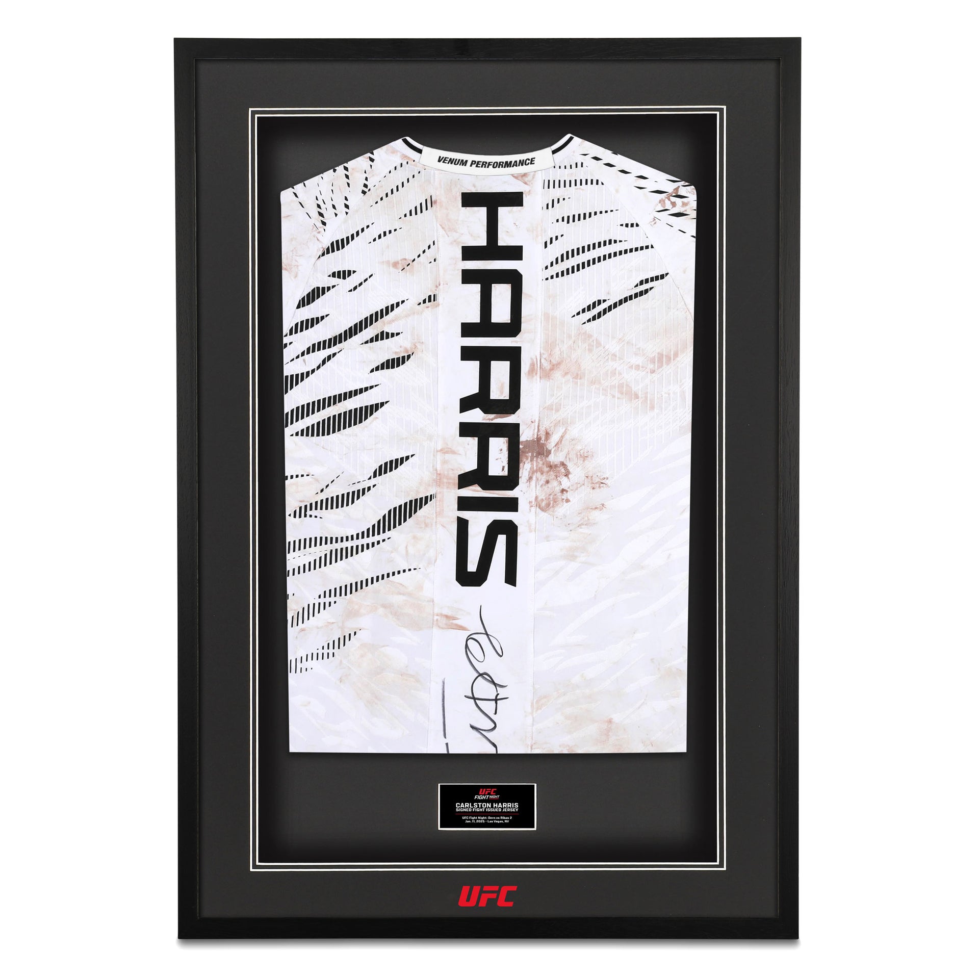 Carlston Harris Signed 1-of-1 Fight Issued Jersey UFC Fight Night: Dern vs Ribas