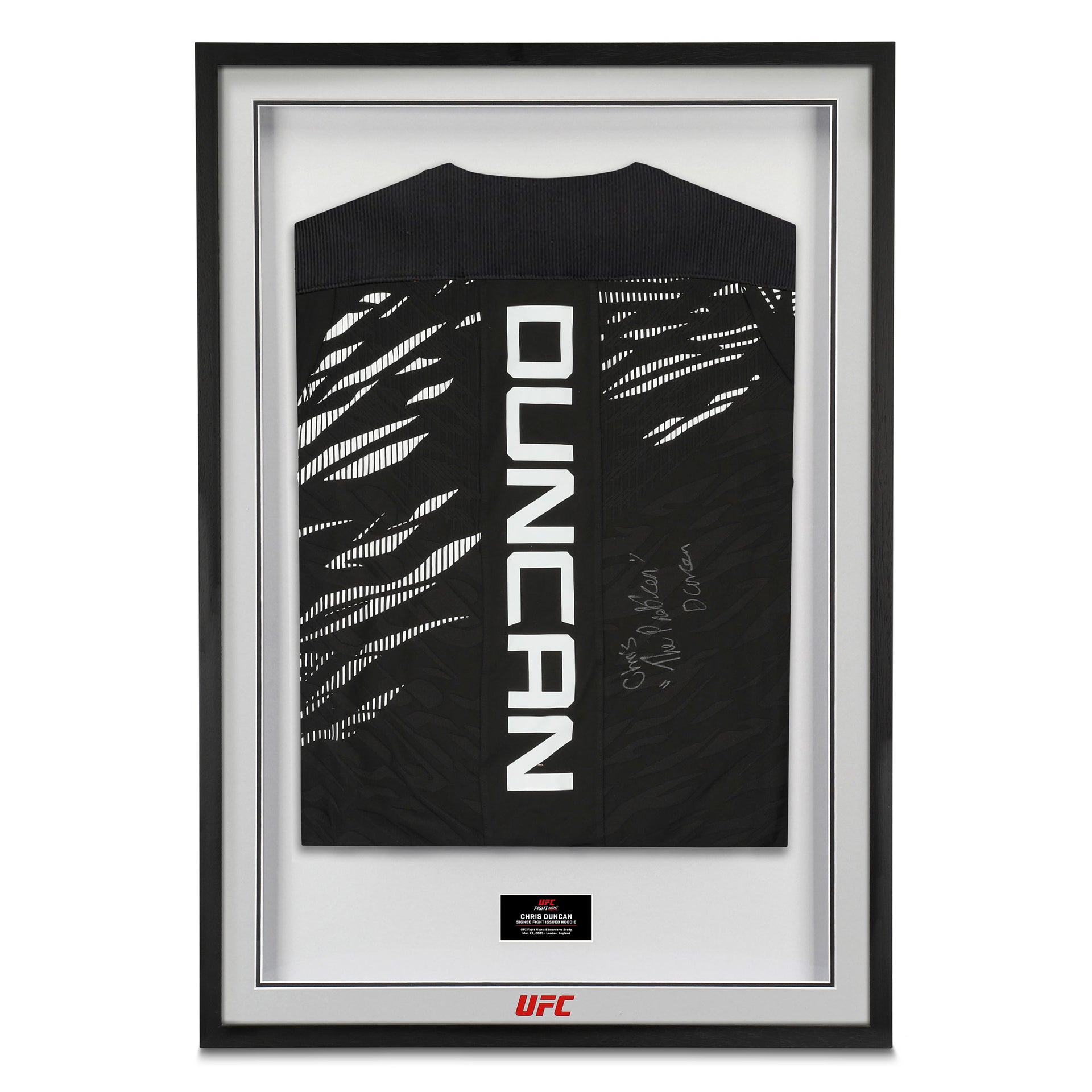 Chris Duncan Signed 1-of-1 Fight Issued Hoodie UFC Fight Night: Edwards vs Brady