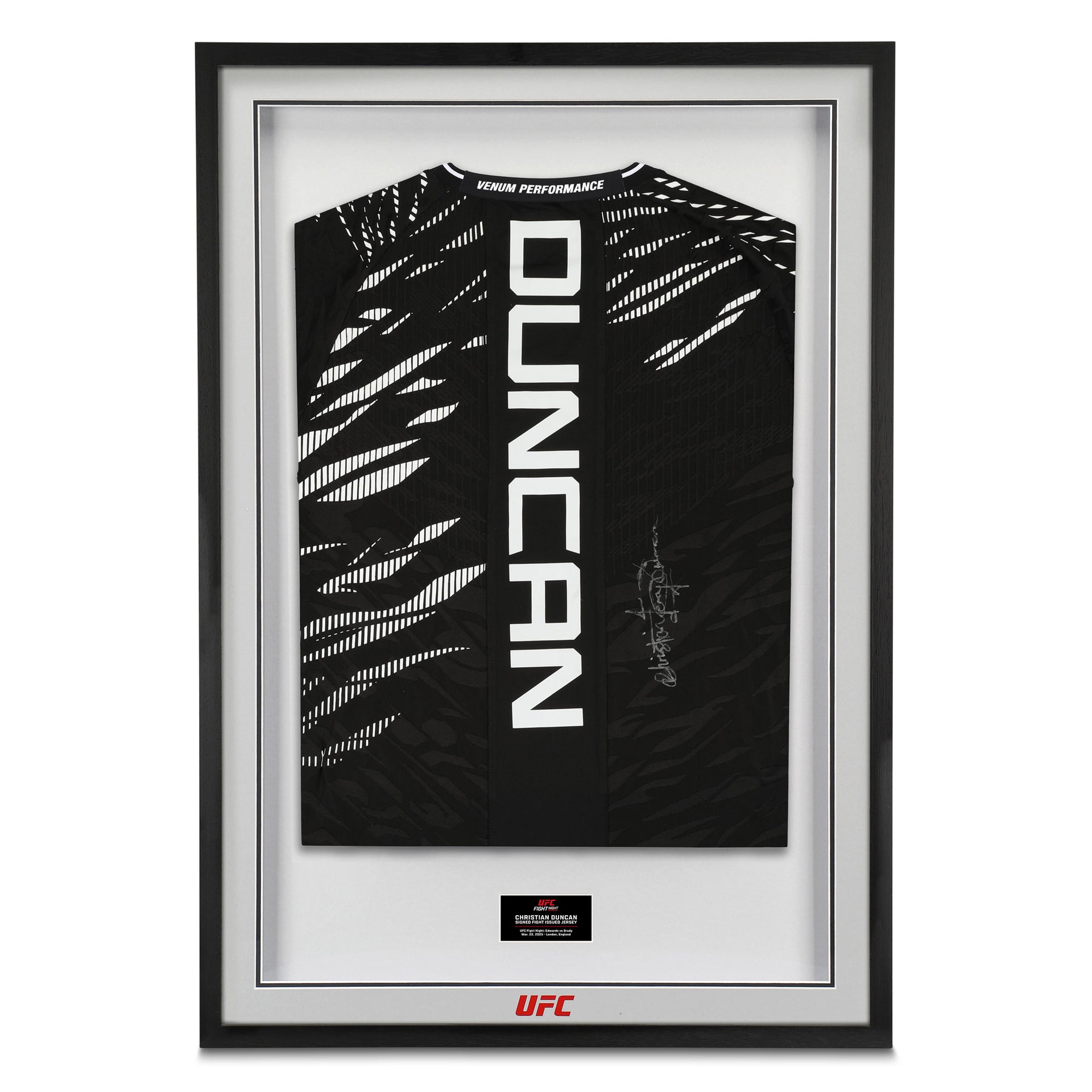 Christian Duncan Signed 1-of-1 Fight Issued Jersey UFC Fight Night: Edwards vs Brady