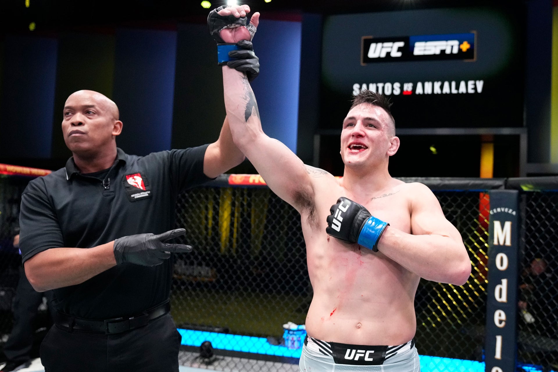 Framed Cody Brundage Signed 1-of-1 Fight Issued Jersey UFC Fight Night: Santos vs Ankalaev