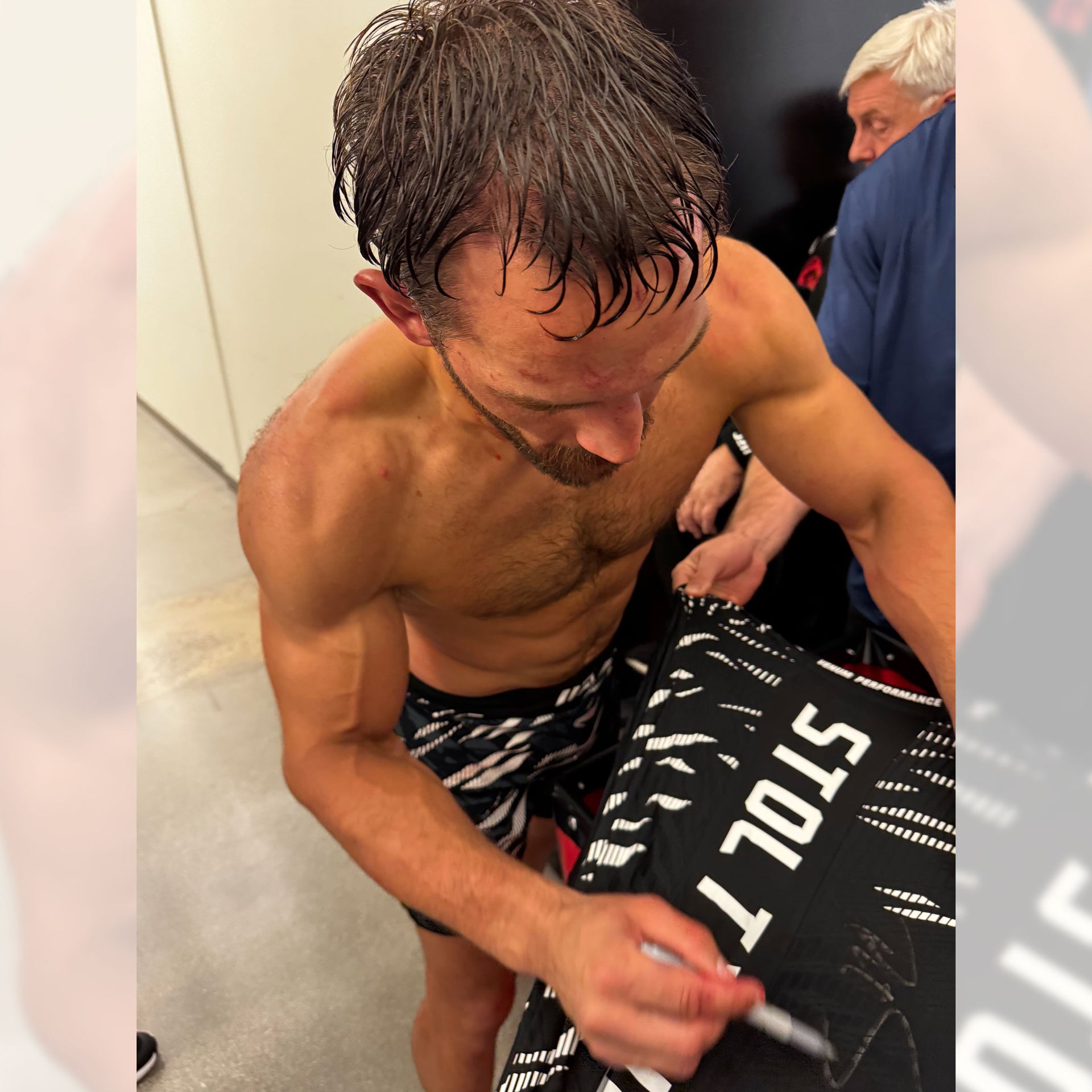 Dustin Stoltzfus Signed 1-of-1 Fight Issued Jersey UFC Fight Night: Burns vs Morales