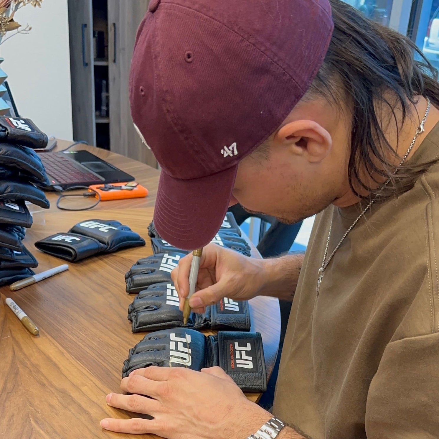 Diego Lopes Signed Official UFC Gloves