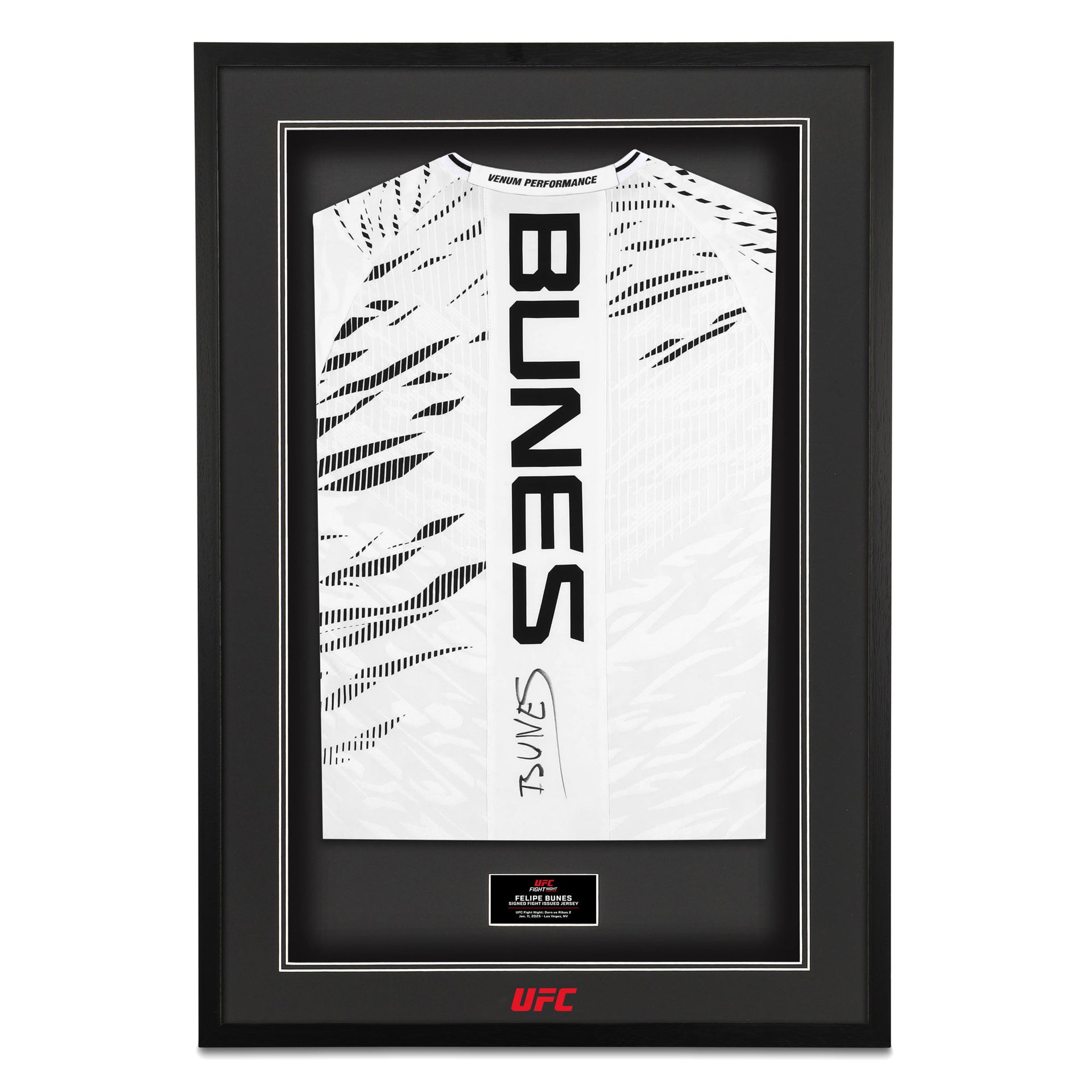 Felipe Bunes Signed 1-of-1 Fight Issued Jersey UFC Fight Night: Dern vs Ribas