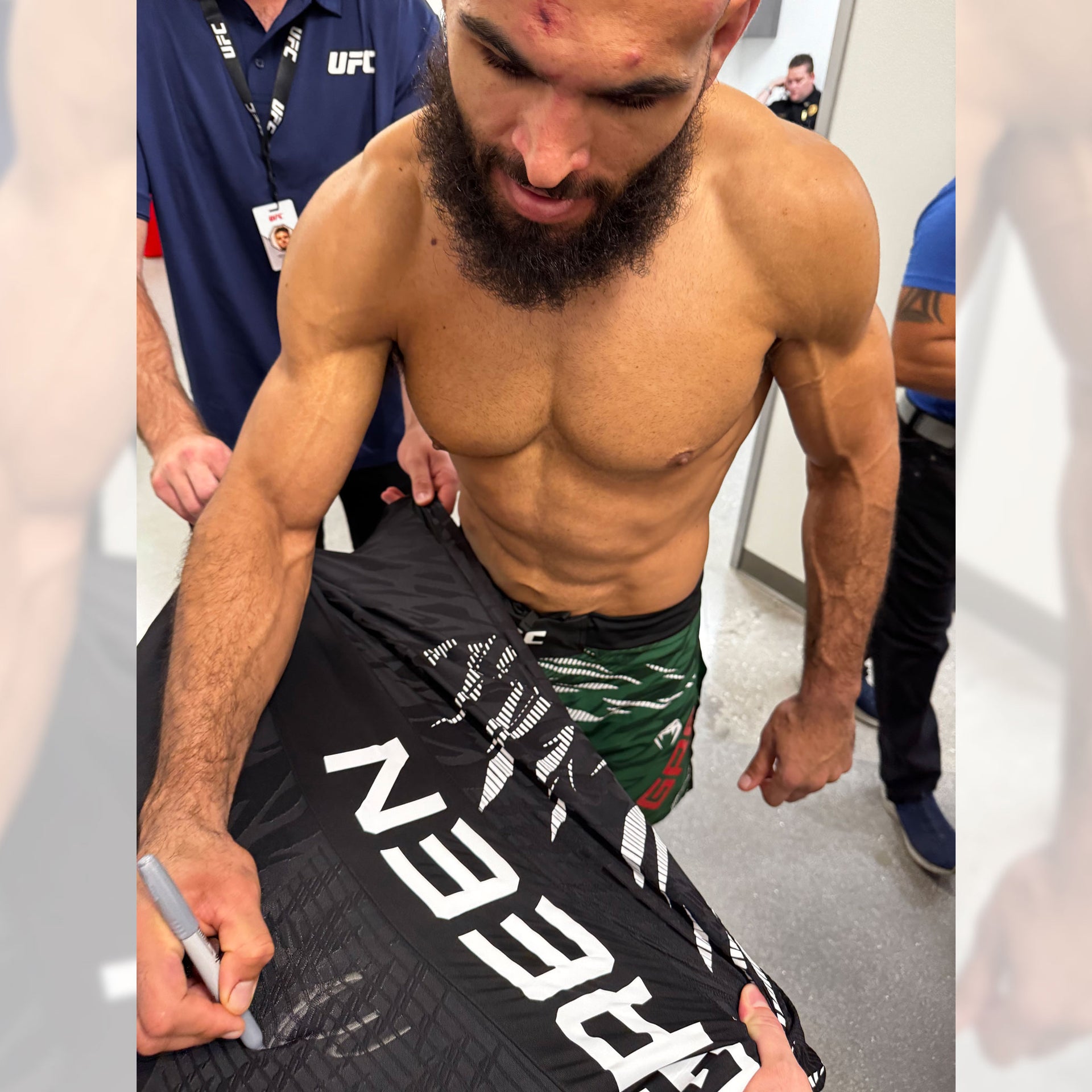 Gabe Green Signed 1-of-1 Fight Issued Jersey UFC Fight Night: Burns vs Morales