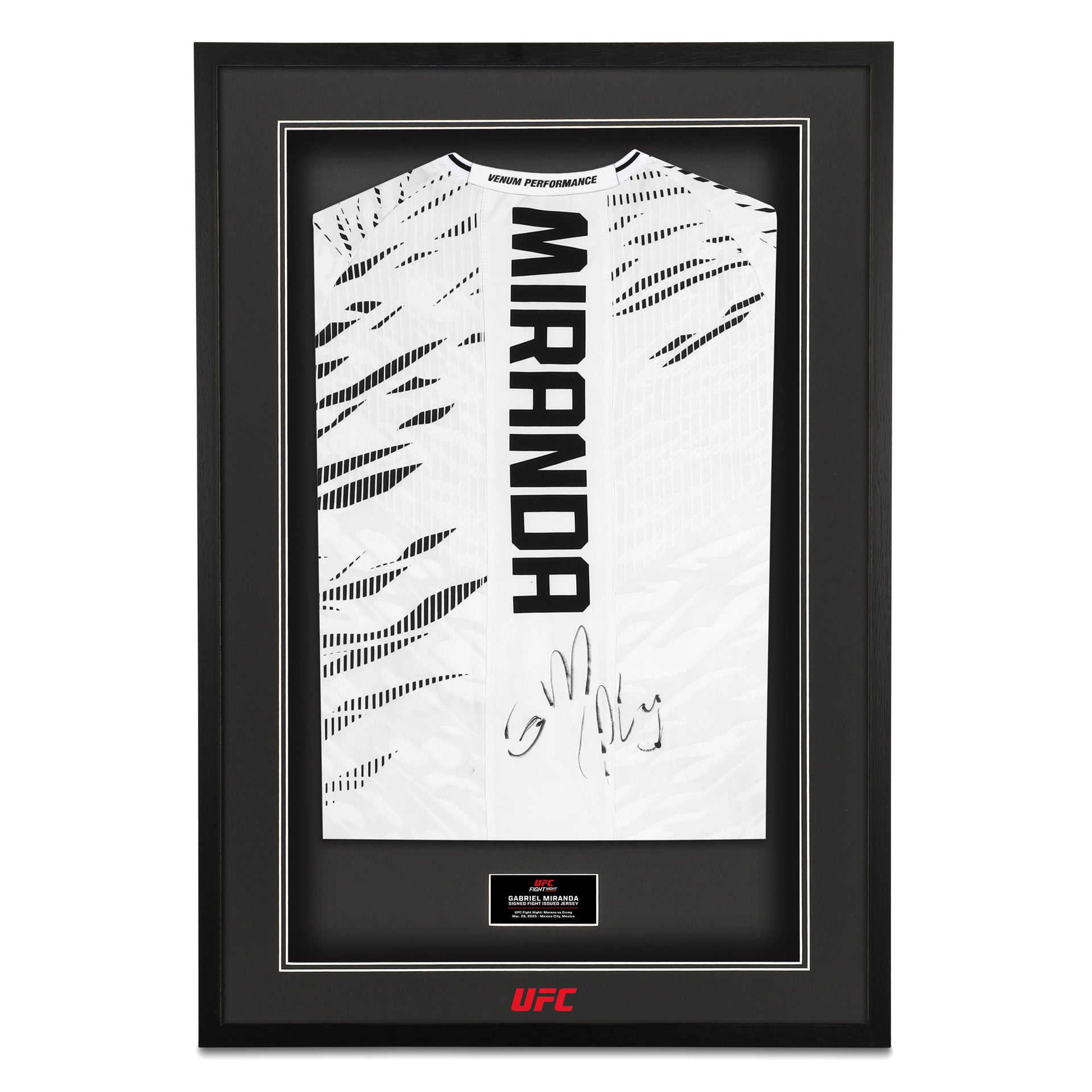 Gabriel Miranda Signed 1-of-1 Fight Issued Jersey UFC Fight Night: Moreno vs Erceg