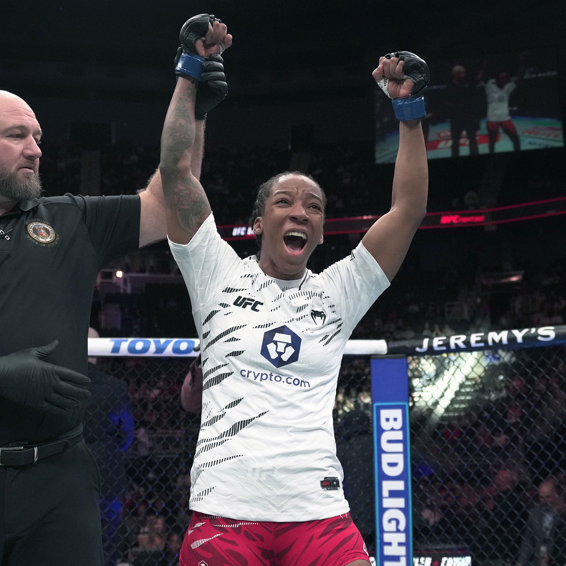 Joselyne Edwards Signed 1-of-1 Fight Issued Jersey UFC Fight Night: Machado Garry vs Prates