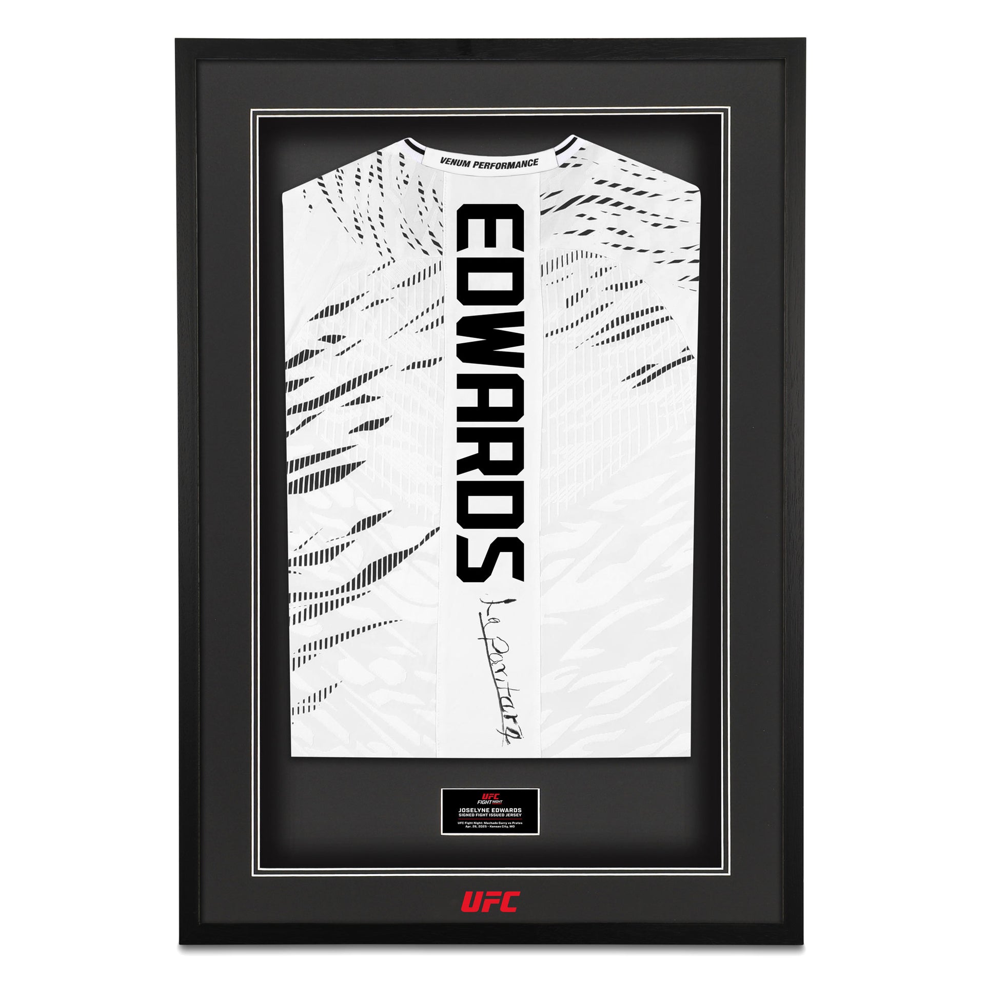 Joselyne Edwards Signed 1-of-1 Fight Issued Jersey UFC Fight Night: Machado Garry vs Prates