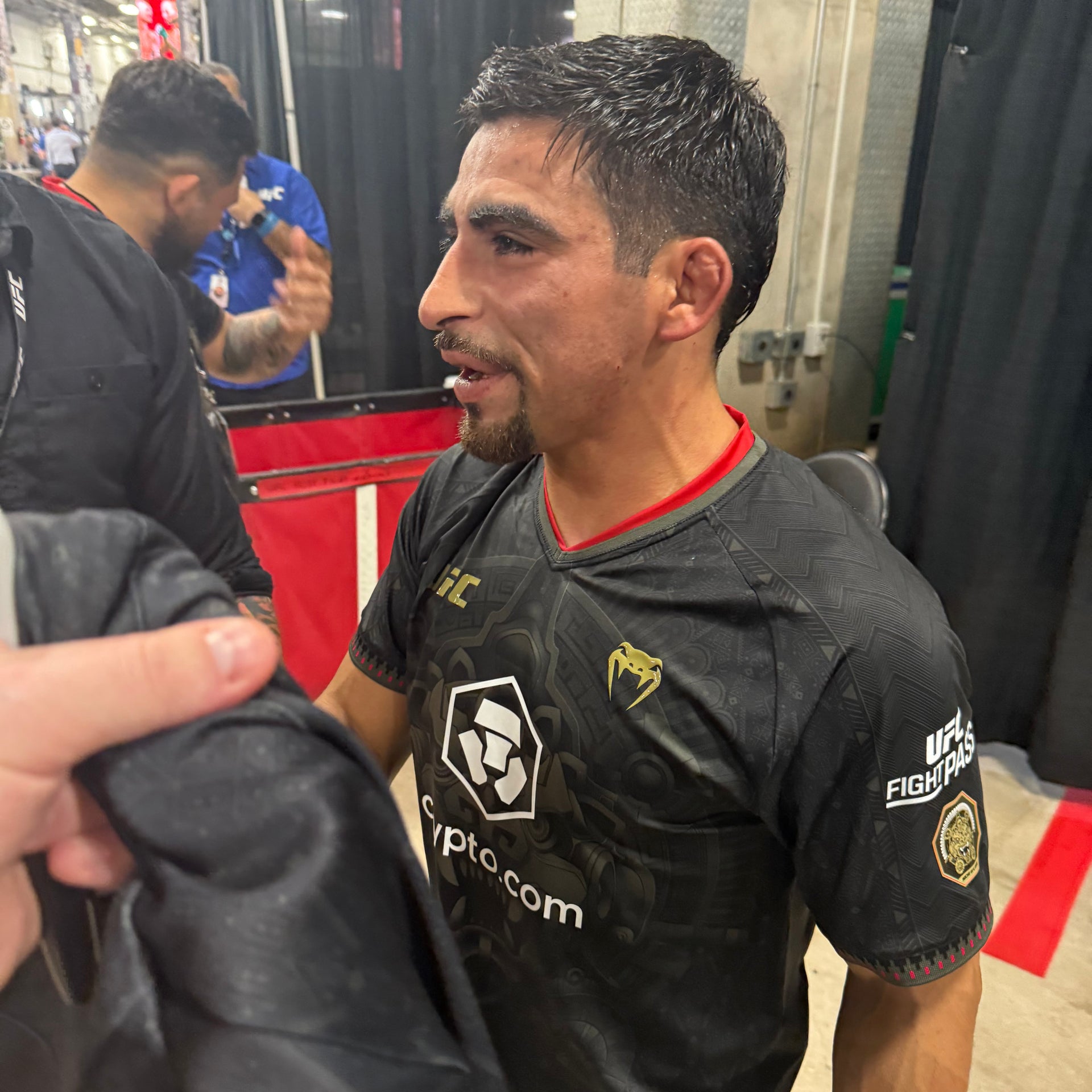 Jesus Aguilar Signed 1-of-1 Fight Worn Hoodie Noche UFC: Lopes vs Silva