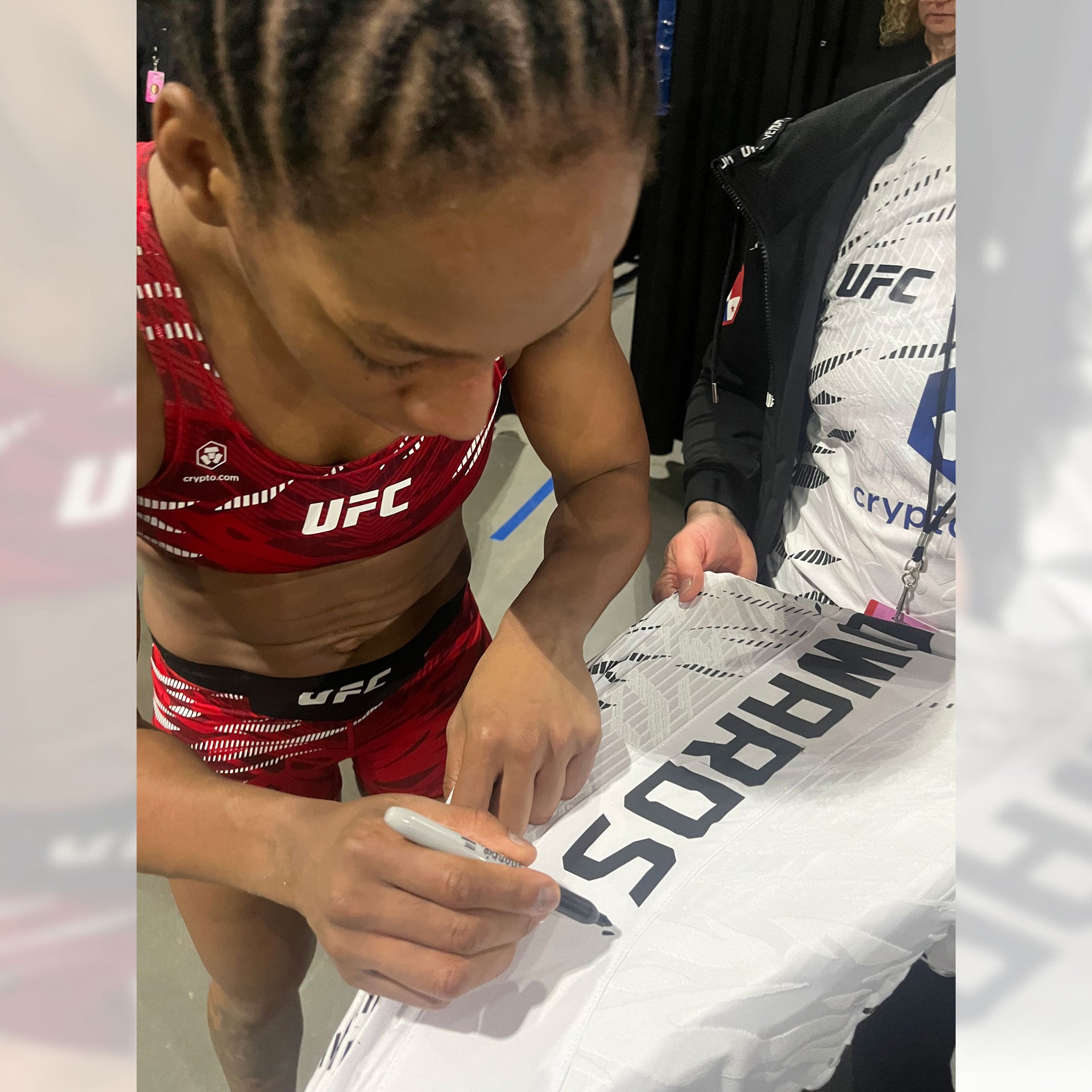 Joselyne Edwards Signed 1-of-1 Fight Issued Jersey UFC Fight Night: Machado Garry vs Prates