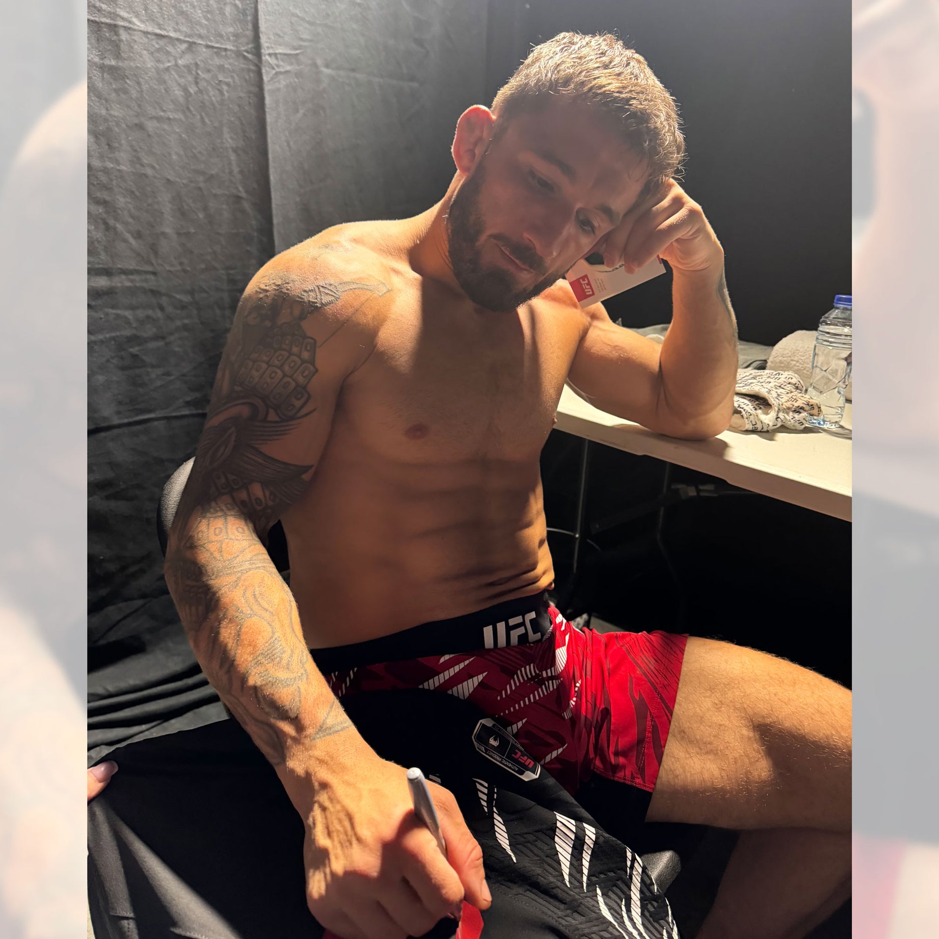 Kaan Ofli Signed 1-of-1 Fight Issued Hoodie UFC Fight Night Adesanya vs Imavov