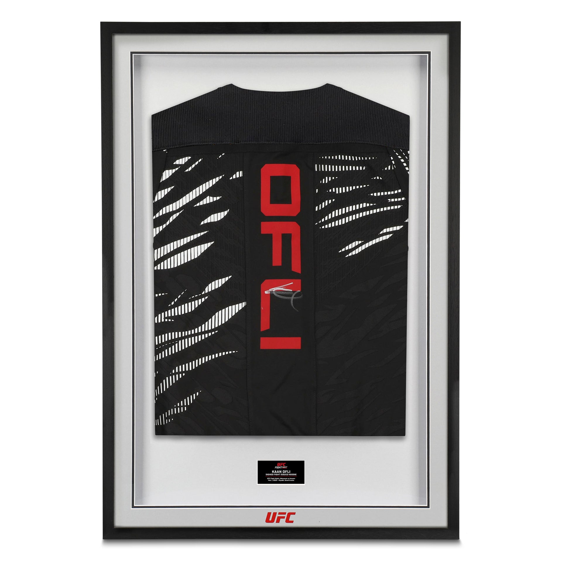 Kaan Ofli Signed 1-of-1 Fight Issued Hoodie UFC Fight Night Adesanya vs Imavov