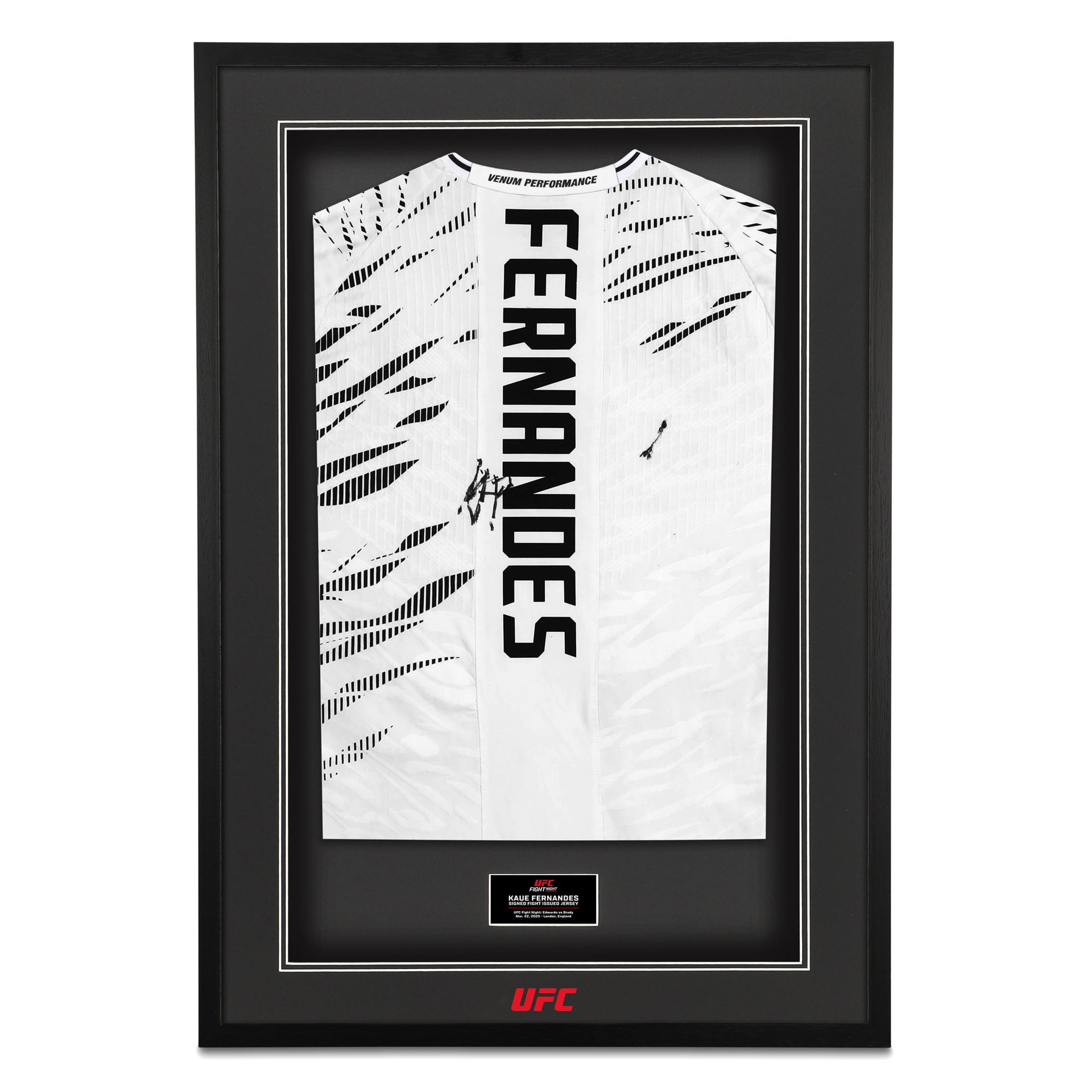Kaue Fernandes Signed 1-of-1 Fight Issued Jersey UFC Fight Night: Edwards vs Brady