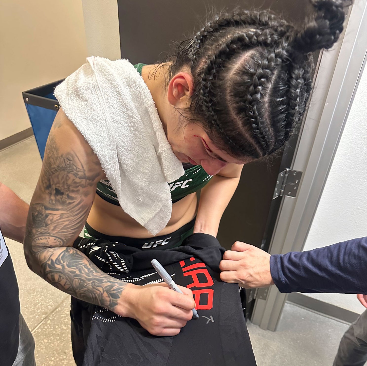 Ketlen Vieira Signed 1-of-1 Fight Issued Hoodie UFC Fight Night: Blanchfield vs Barber