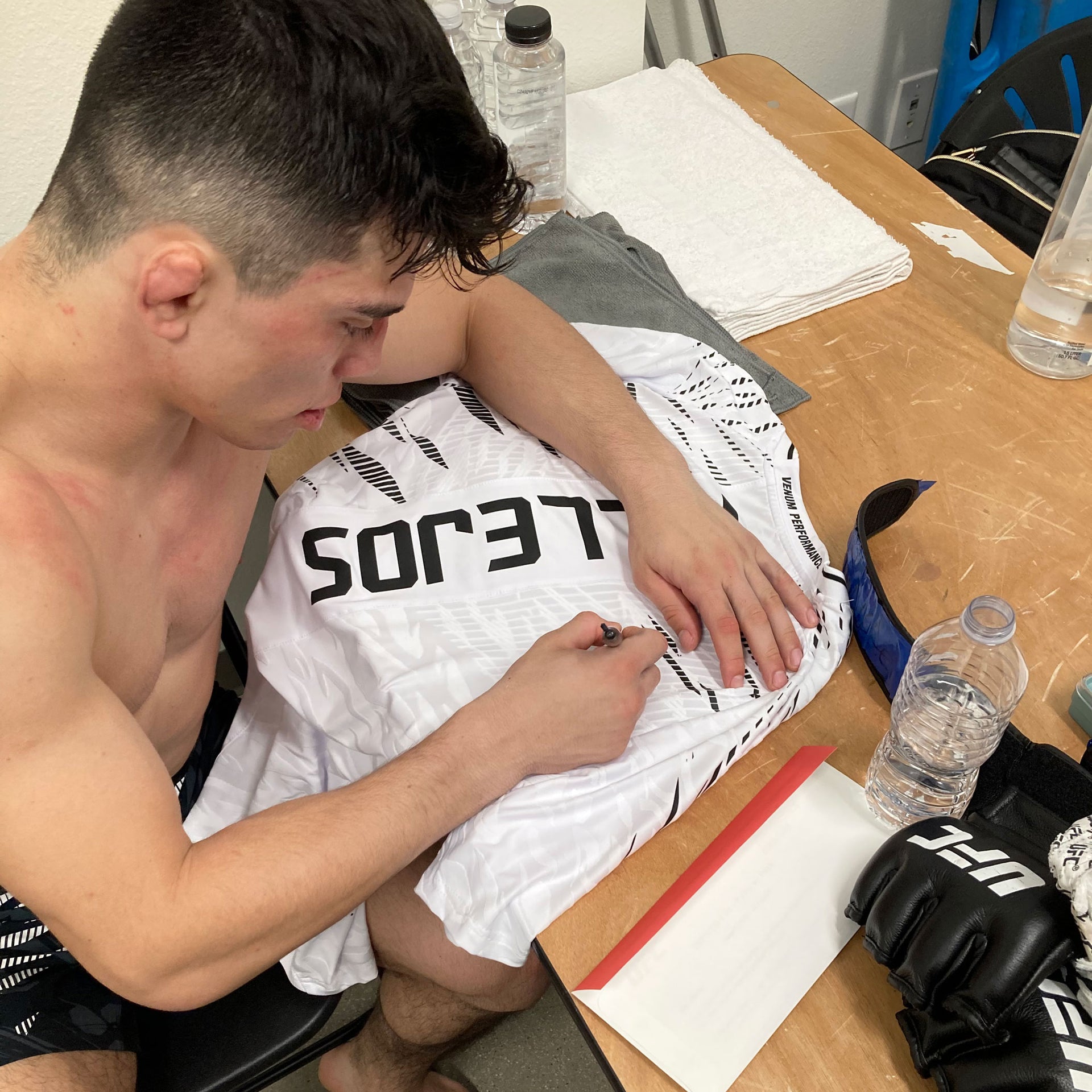 Kevin Vallejos Signed 1-of-1 Fight Worn Jersey UFC Fight Night: Taira vs Park