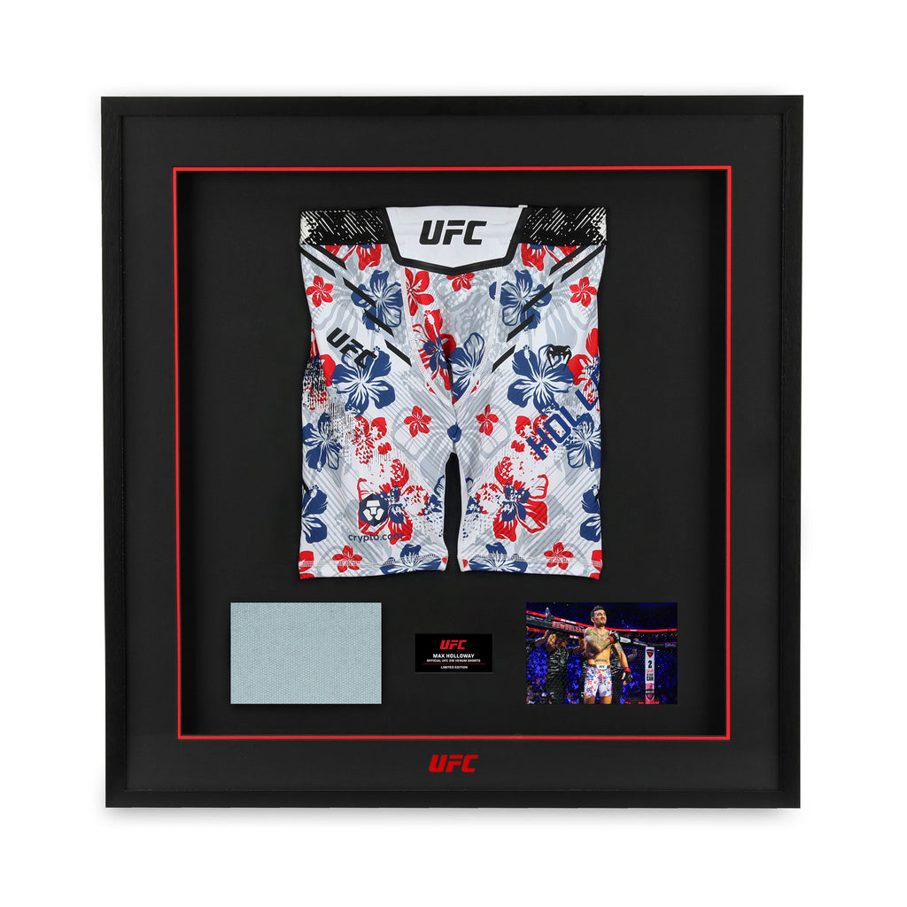 Max Holloway Limited Edition UFC 318 Venum Shorts & Canvas Display