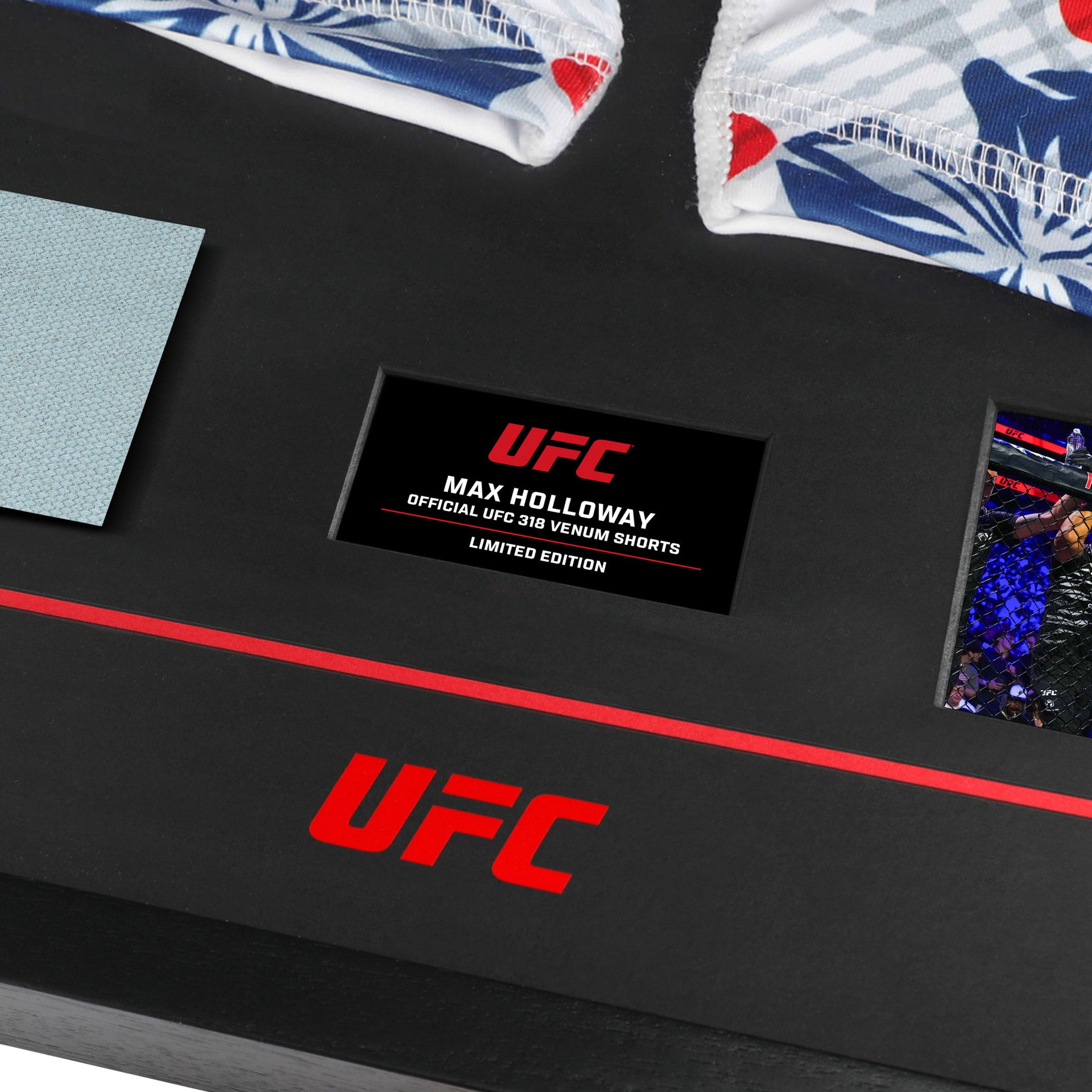 Max Holloway Limited Edition UFC 318 Venum Shorts & Canvas Display