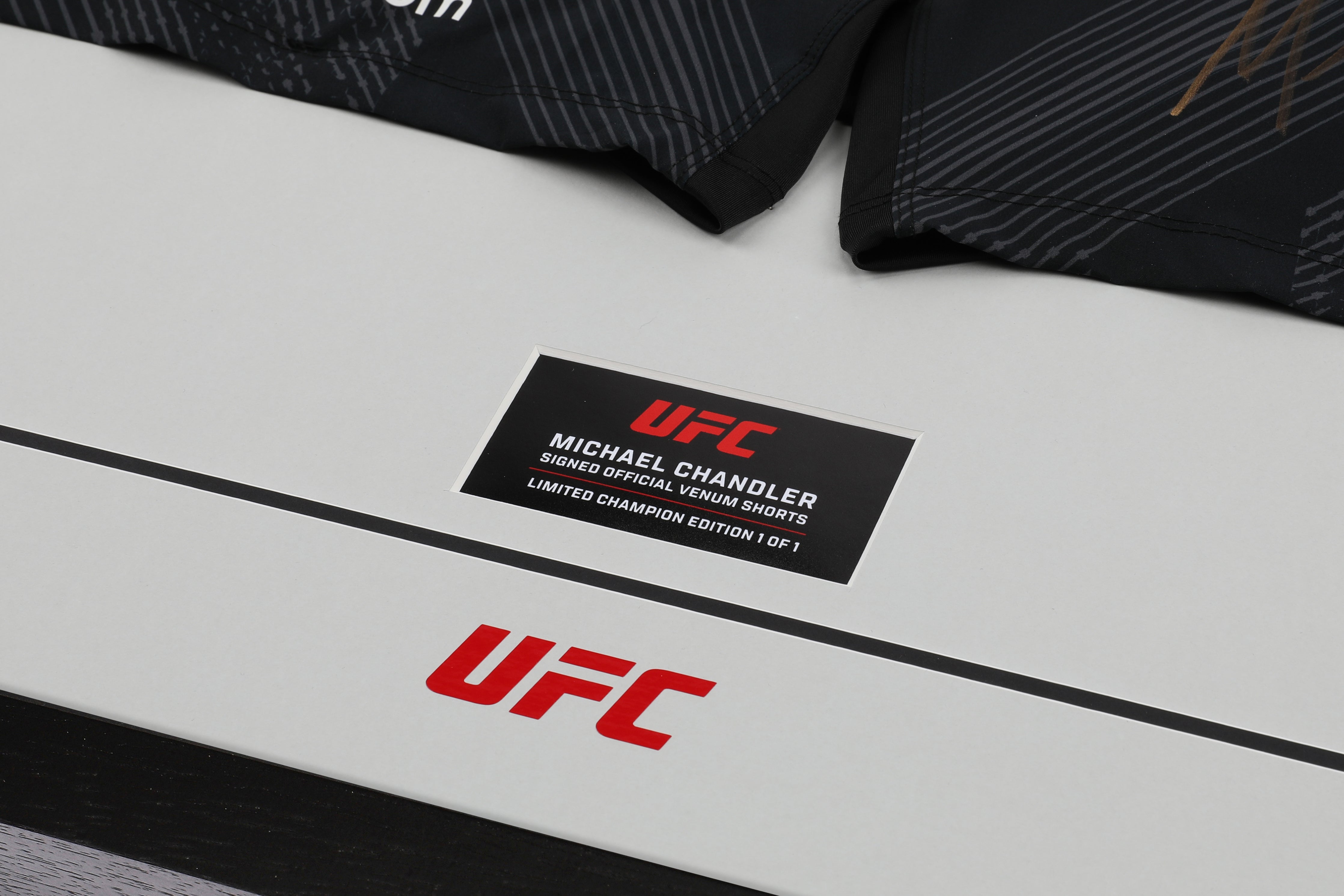 Michael Chandler Signed UFC Adrenaline by Venum Short Fit Fight Shorts - Champion