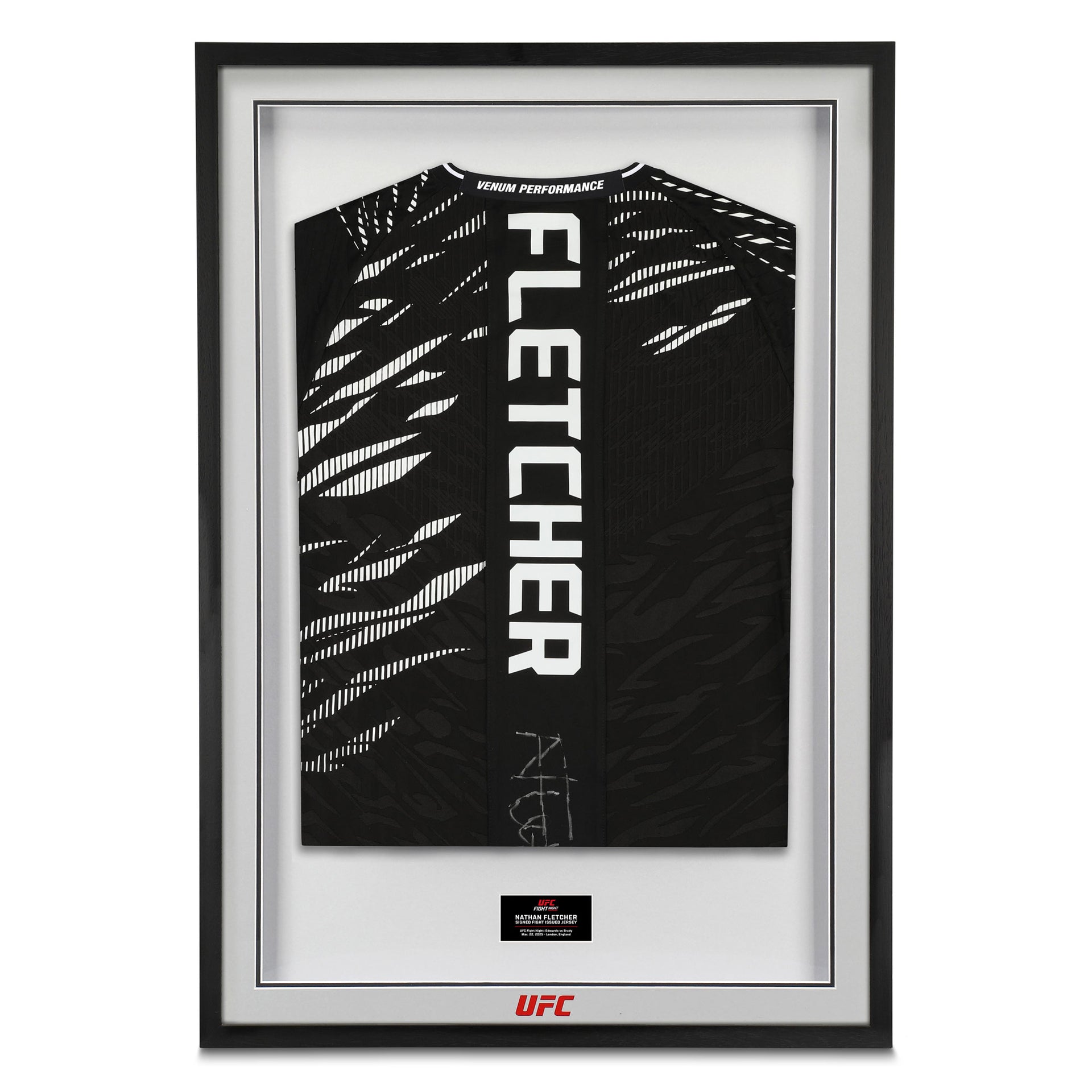 Nathan Fletcher Signed 1-of-1 Fight Issued Jersey UFC Fight Night: Edwards vs Brady