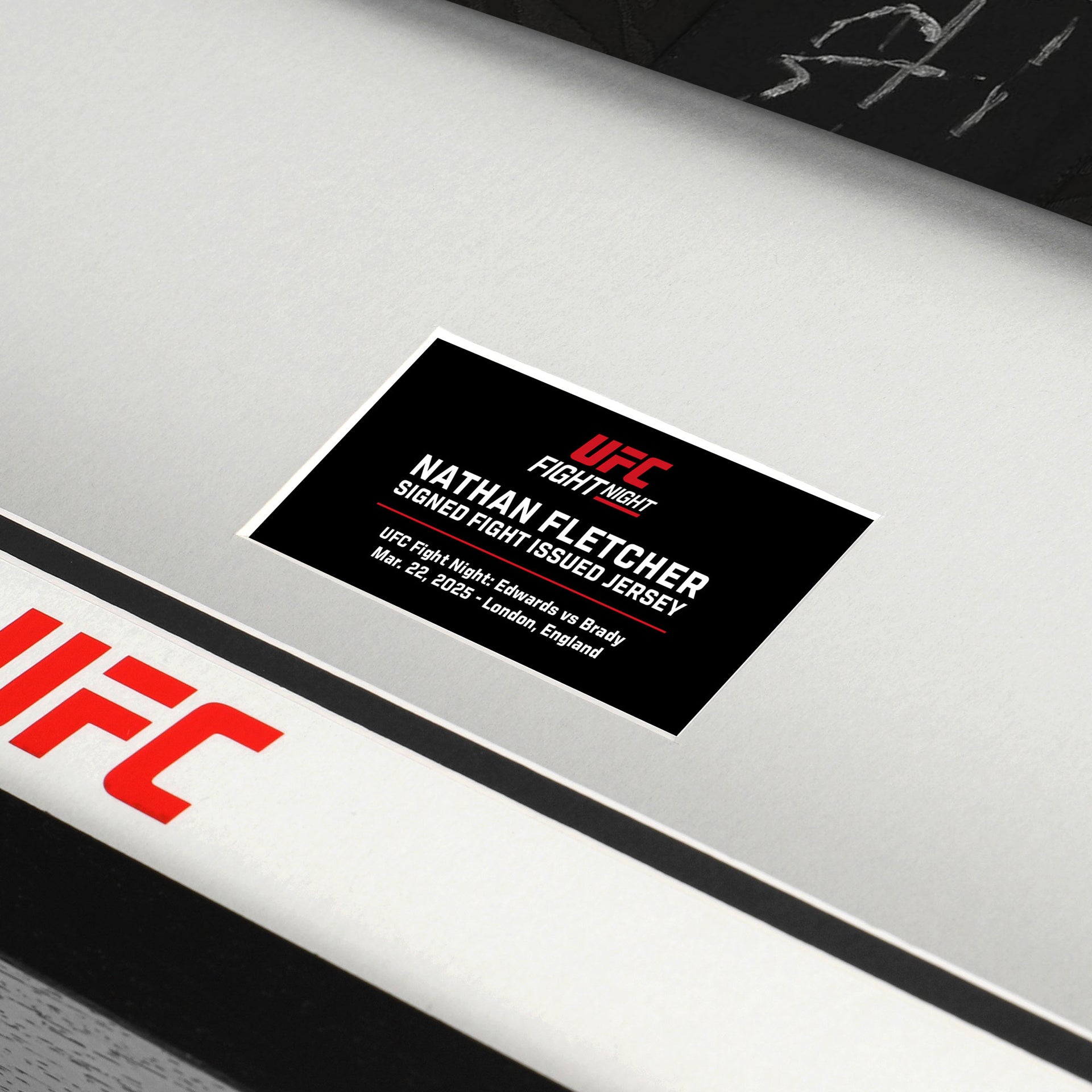 Nathan Fletcher Signed 1-of-1 Fight Issued Jersey UFC Fight Night: Edwards vs Brady