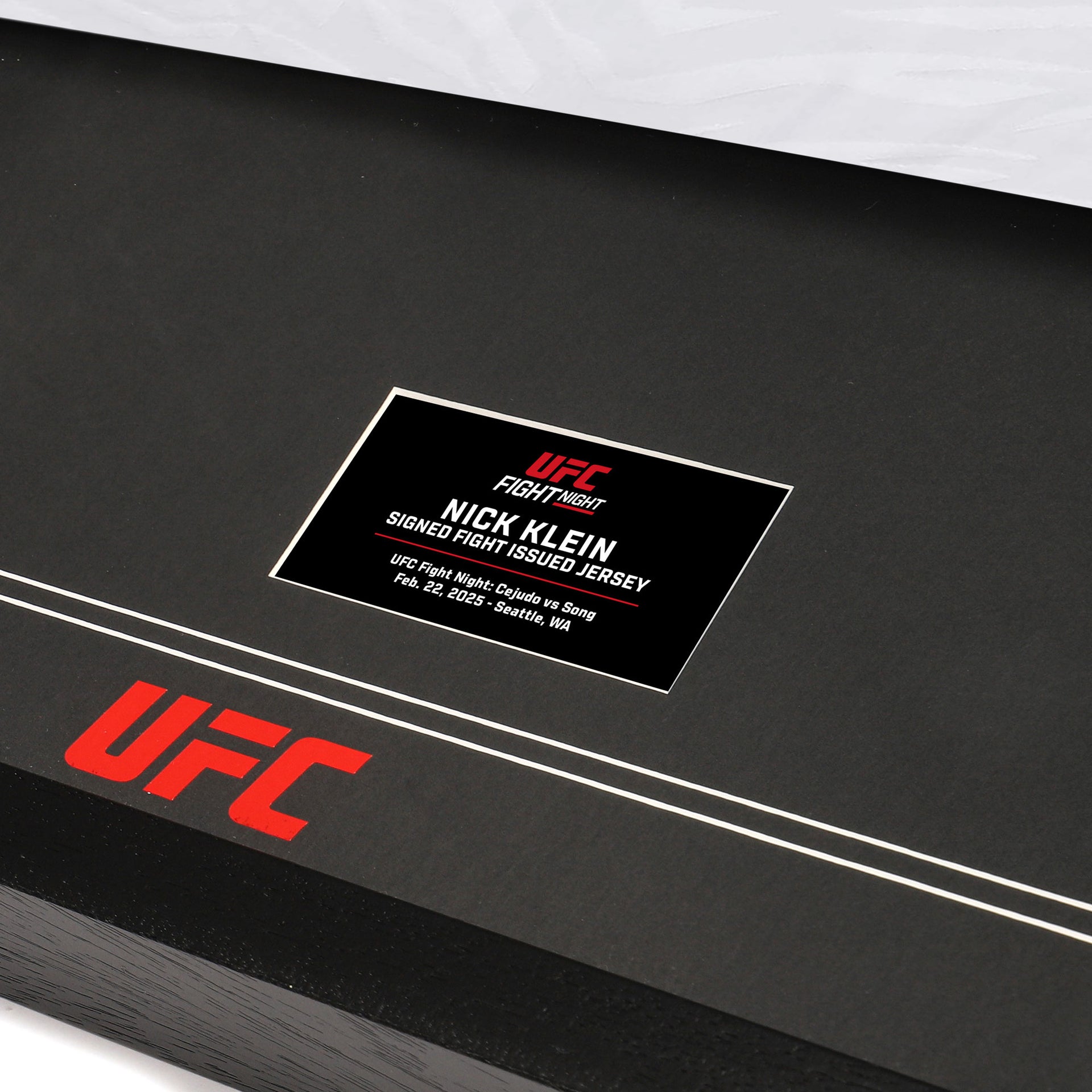 Nick Klein Signed 1-of-1 Fight Issued Jersey UFC Fight Night: Cejudo vs Song