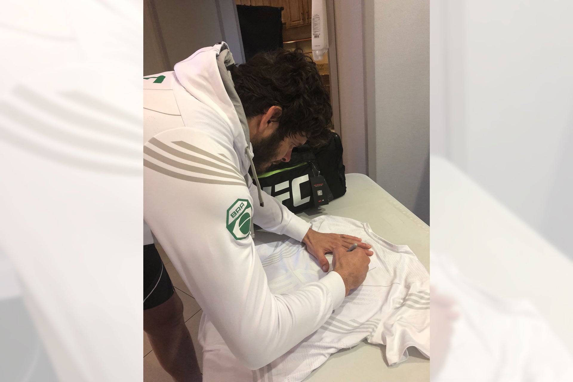 Philipe Lins Signed 1-of-1 Fight Issued Jersey UFC Fight Night: Lemos vs Andrade