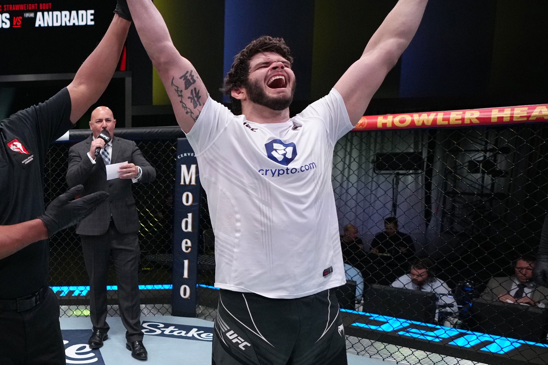 Philipe Lins Signed 1-of-1 Fight Issued Jersey UFC Fight Night: Lemos vs Andrade