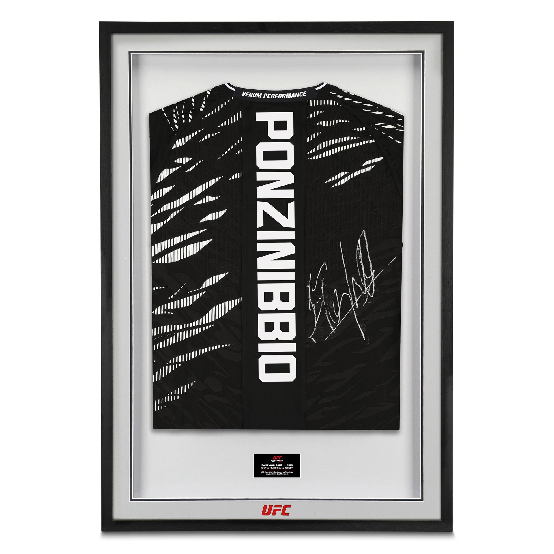 Santiago Ponzinibbio Signed 1-of-1 Fight Issued Jersey UFC Fight Night: Sandhagen vs Figueiredo