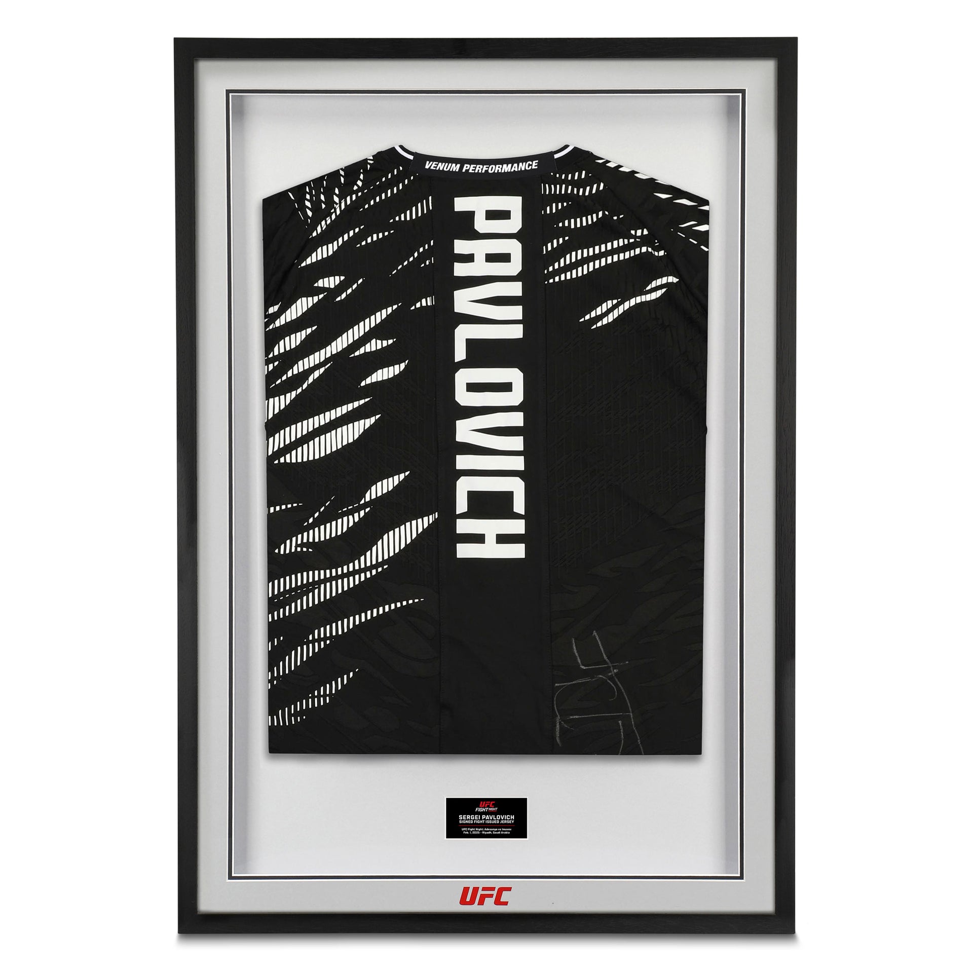 Sergei Pavlovich Signed 1-of-1 Fight Issued Jersey UFC Fight Night: Adesanya vs Imavov