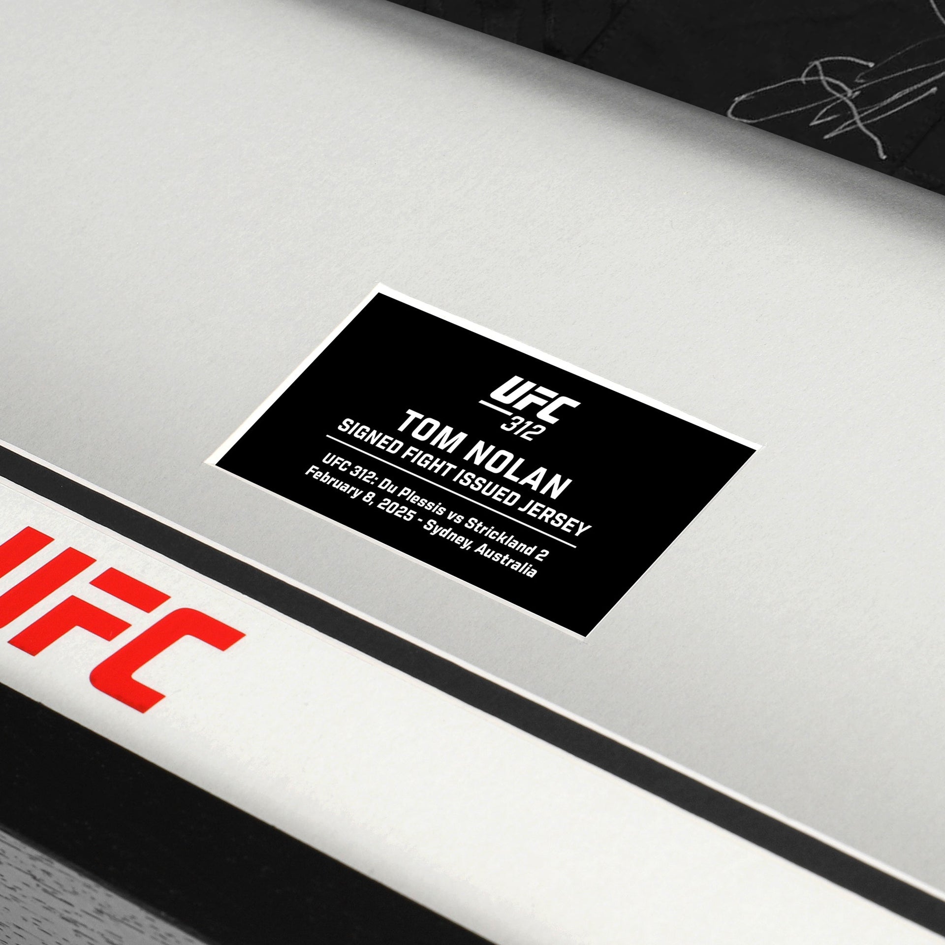 Tom Nolan 1-of-1 Signed Fight Issued Jersey UFC 312: Du Plessis vs Strickland