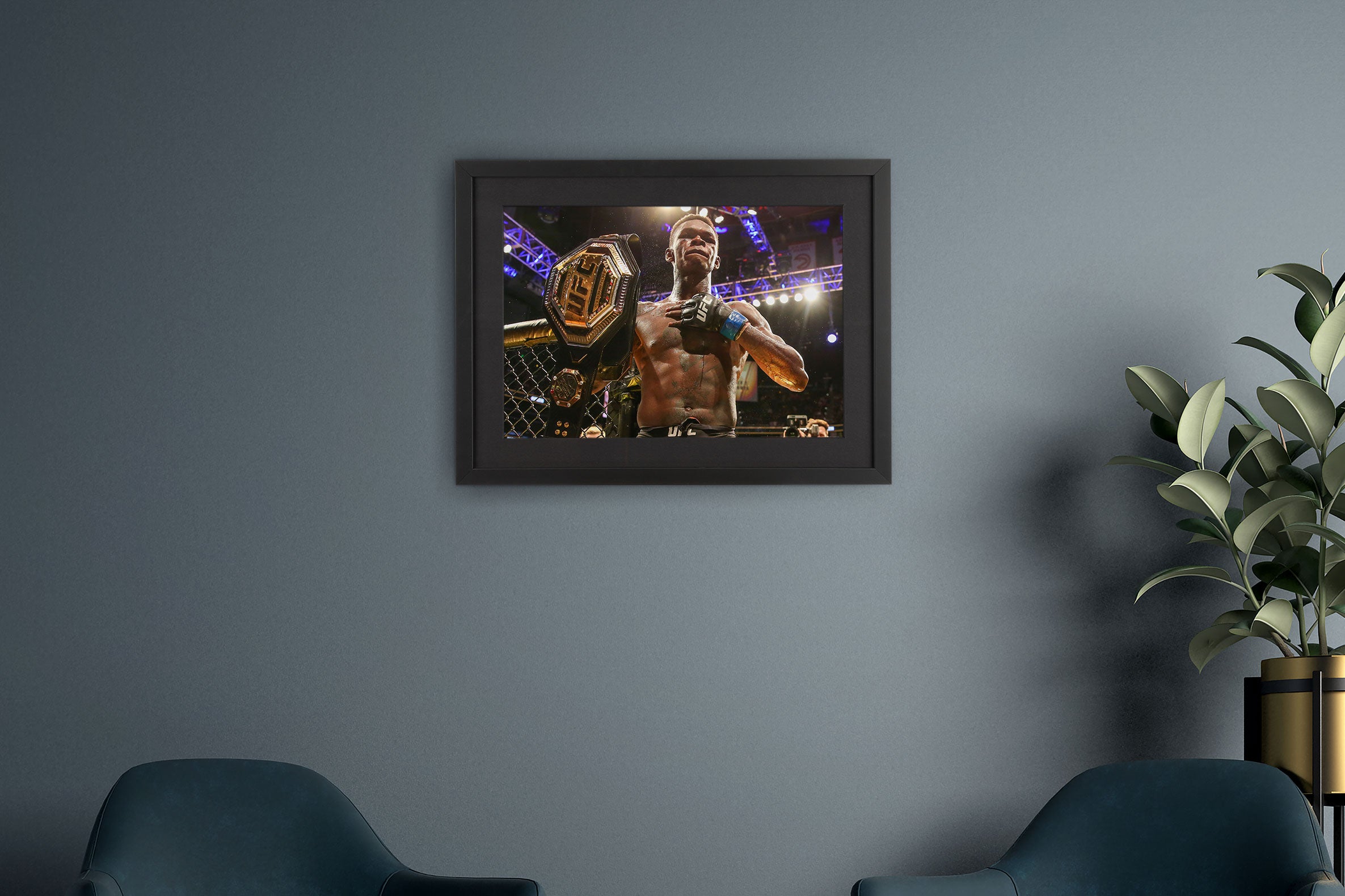 Israel Adesanya Framed Photo UFC 236: Holloway vs. Poirier 2