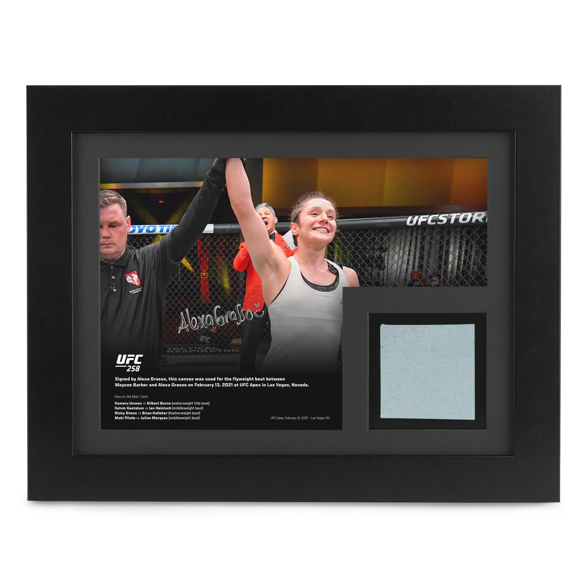 Alexa Grasso Signed Canvas & Photo UFC 258: Usman vs Burns