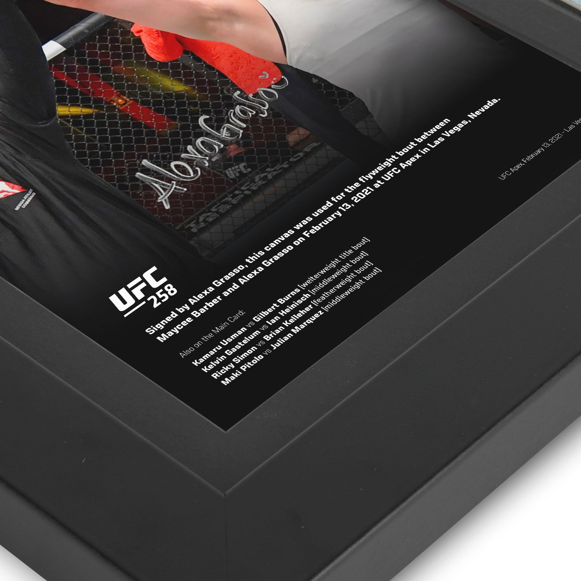 Alexa Grasso Signed Canvas & Photo UFC 258: Usman vs Burns