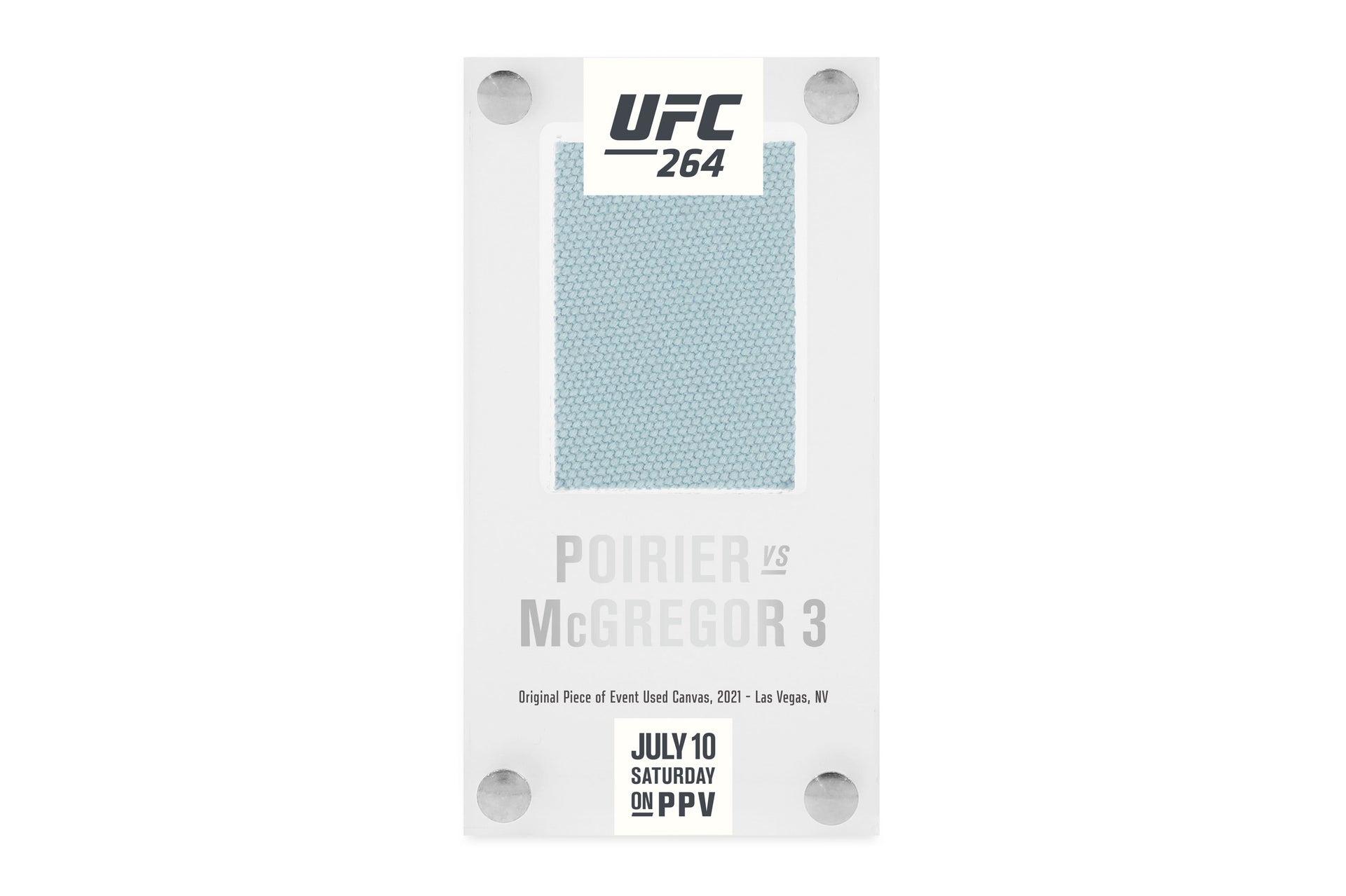 UFC 264: Dustin Poirier vs Conor McGregor 3 Canvas in Acrylic