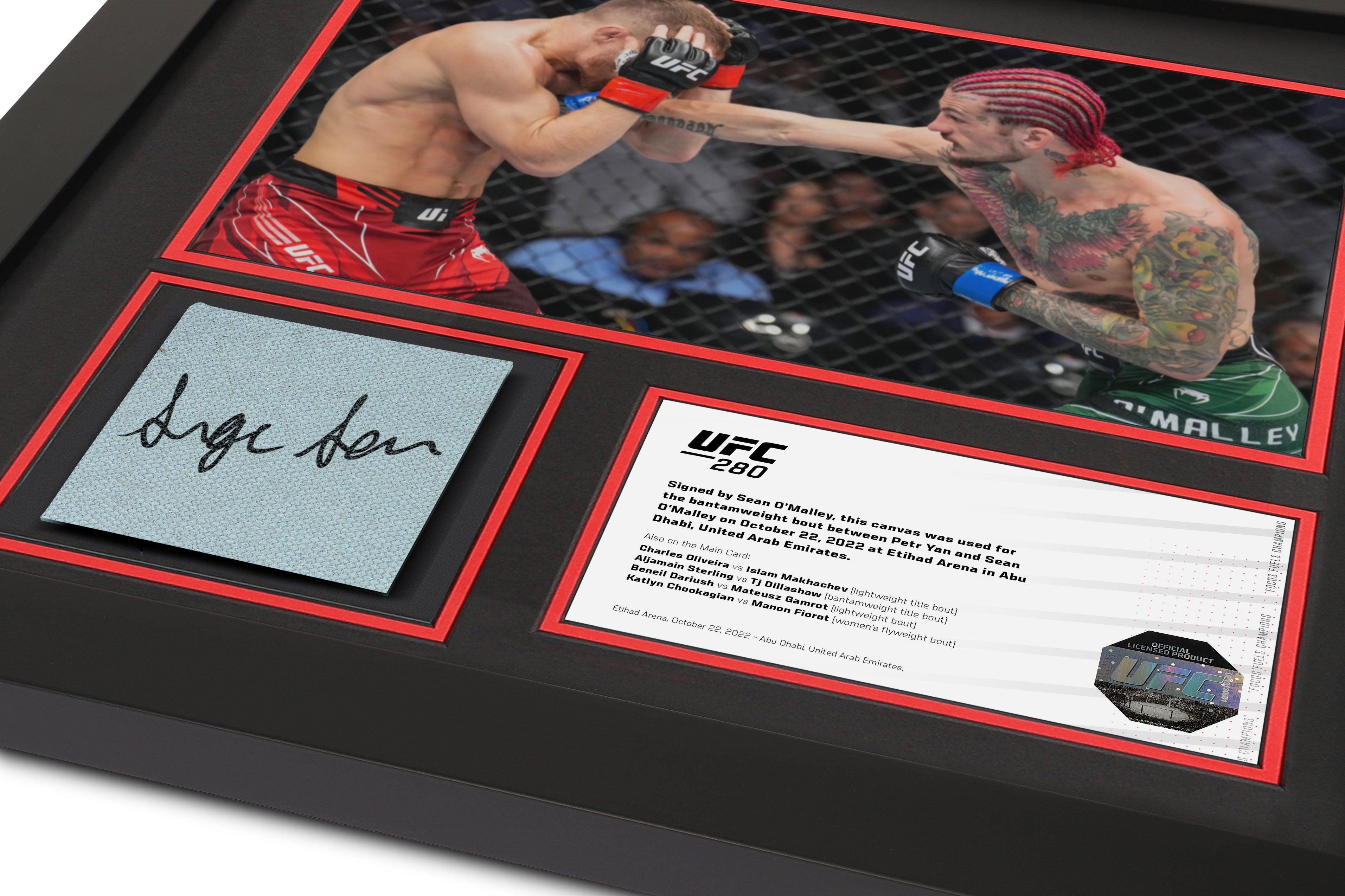 Sean O'Malley Limited Edition UFC 280 Signed Canvas & Photo