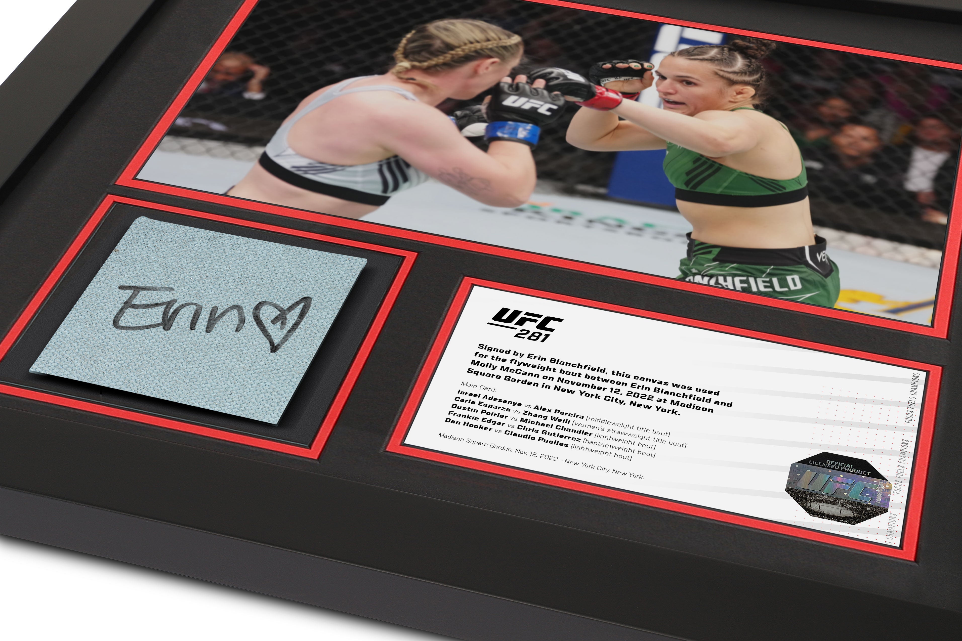 Erin Blanchfield Signed Canvas & Photo UFC 281: Adesanya vs Pereira