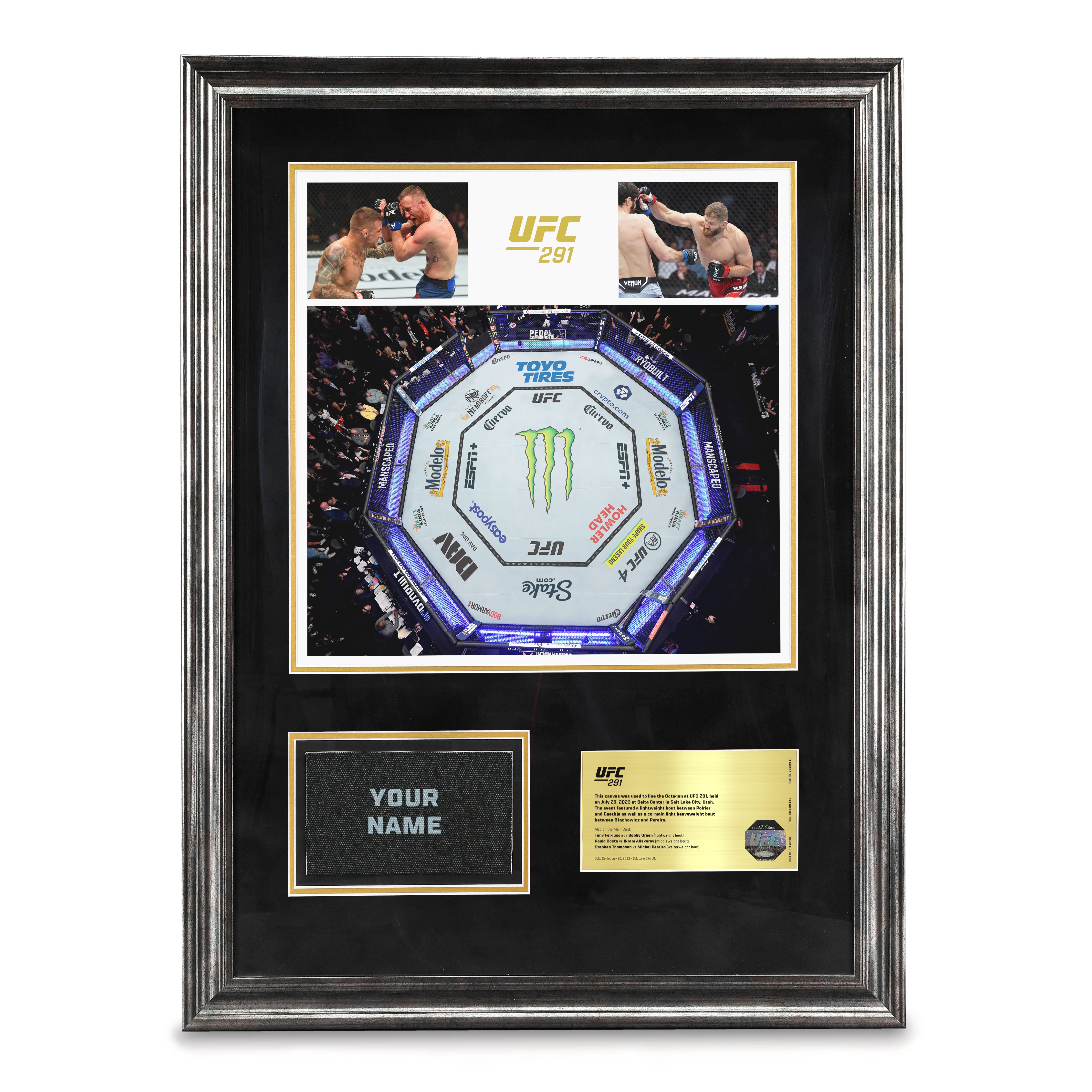 SOLD OUT: UFC 291: Poirier vs Gaethje 2 Name On Canvas