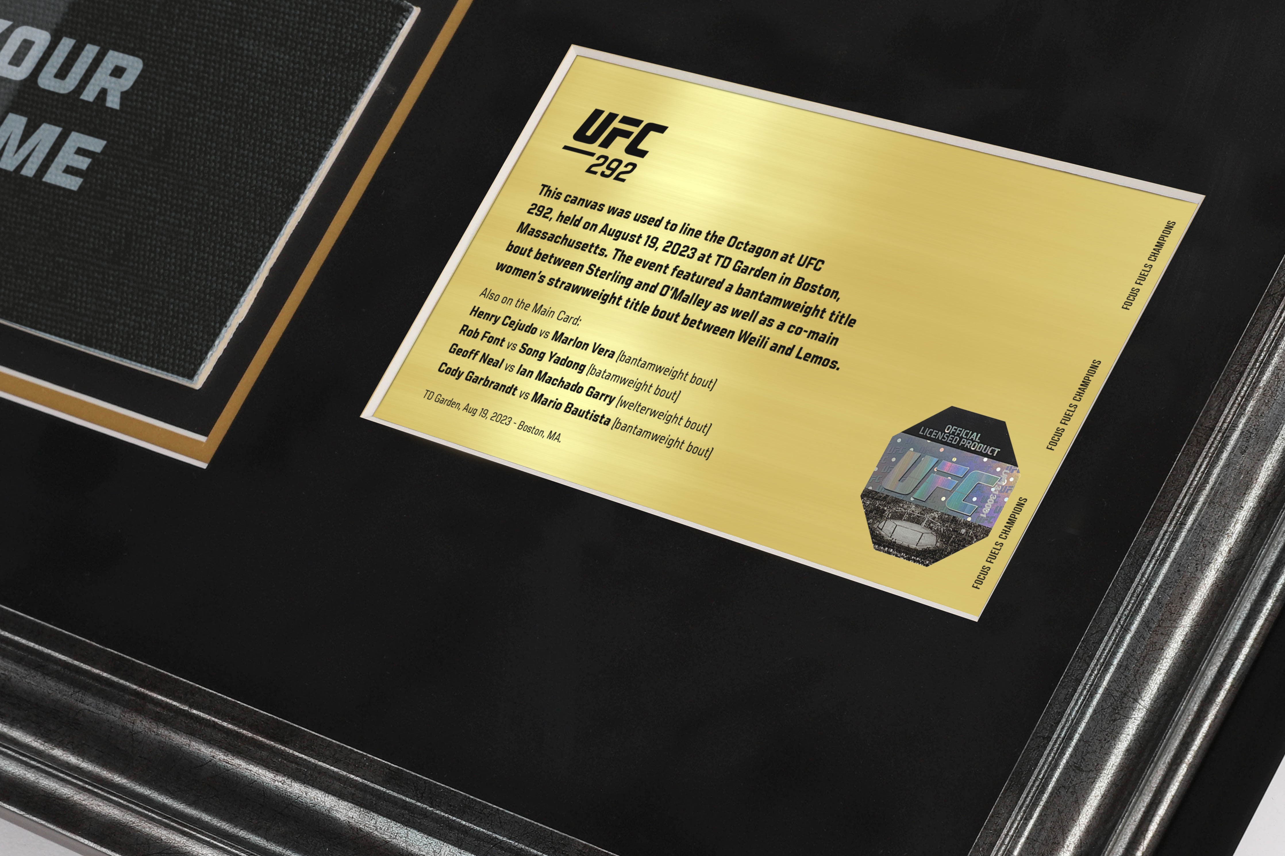 SOLD OUT: UFC 292: Sterling vs O'Malley Name On Canvas