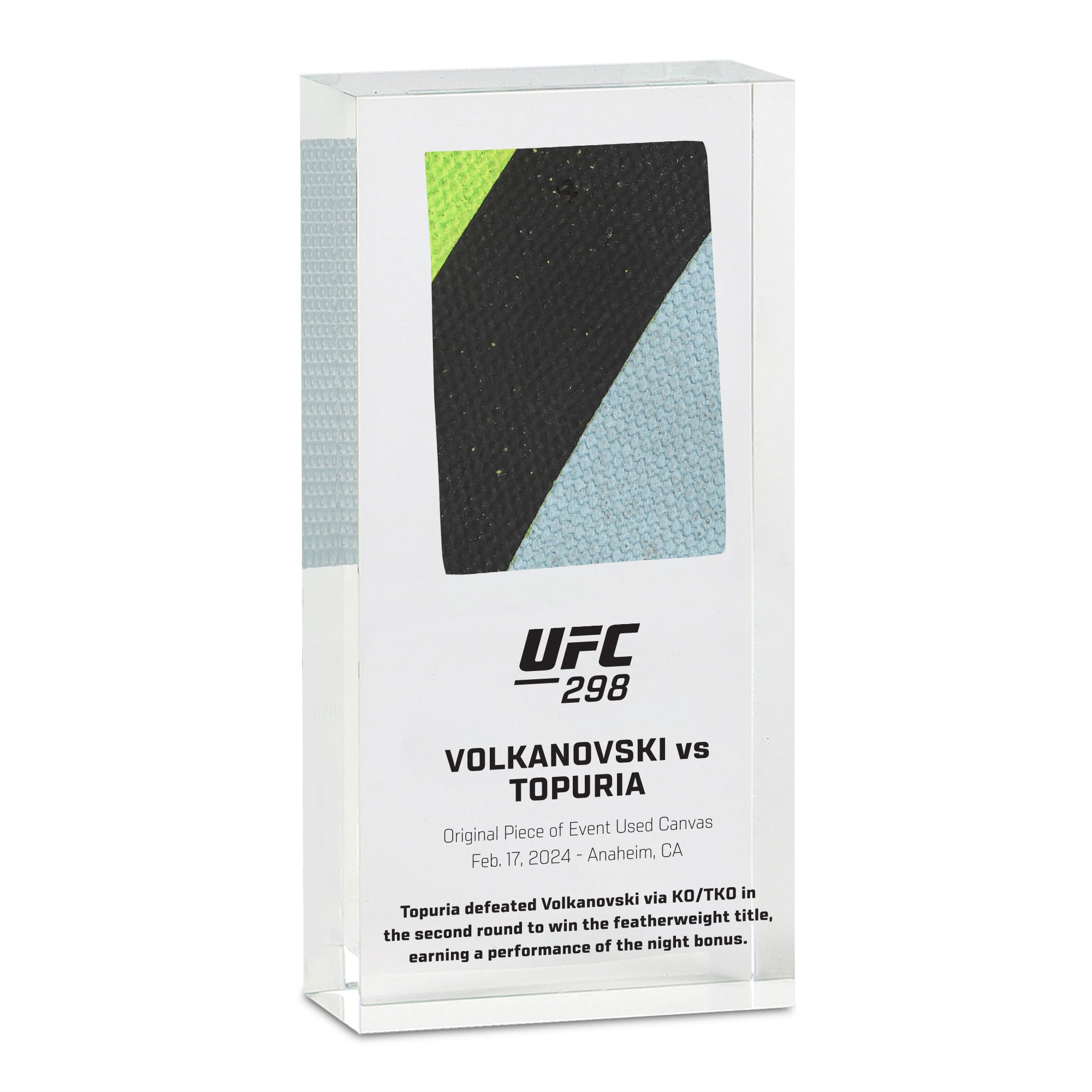 UFC 298: Volkanovski vs Topuria Canvas in Acrylic