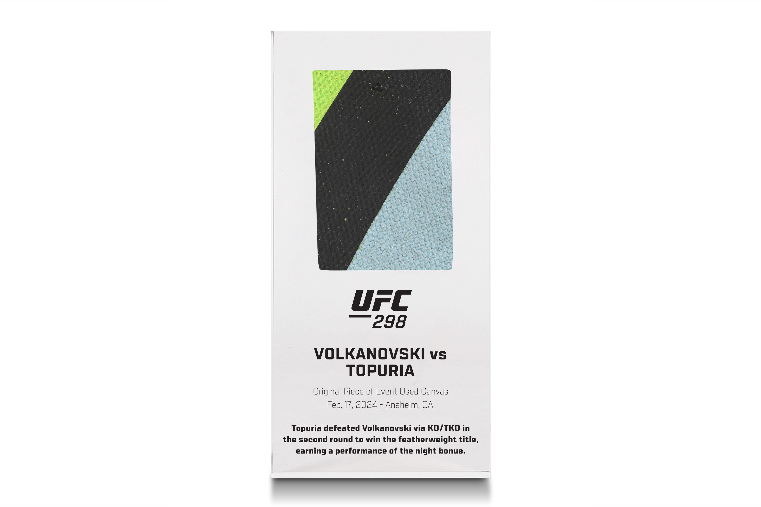 UFC 298: Volkanovski vs Topuria Canvas in Acrylic