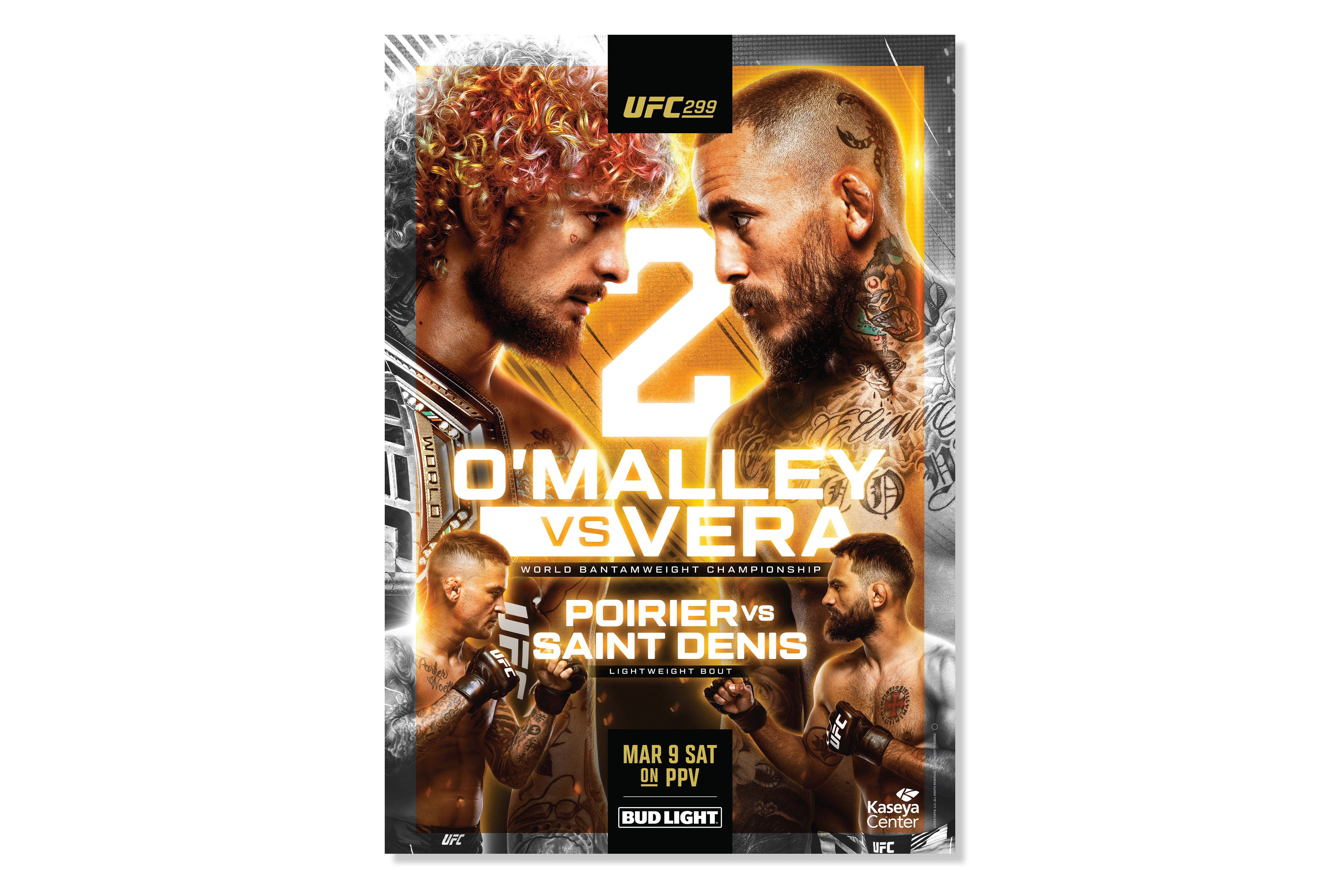 UFC 299: O’Malley vs Vera 2 Autographed Event Poster