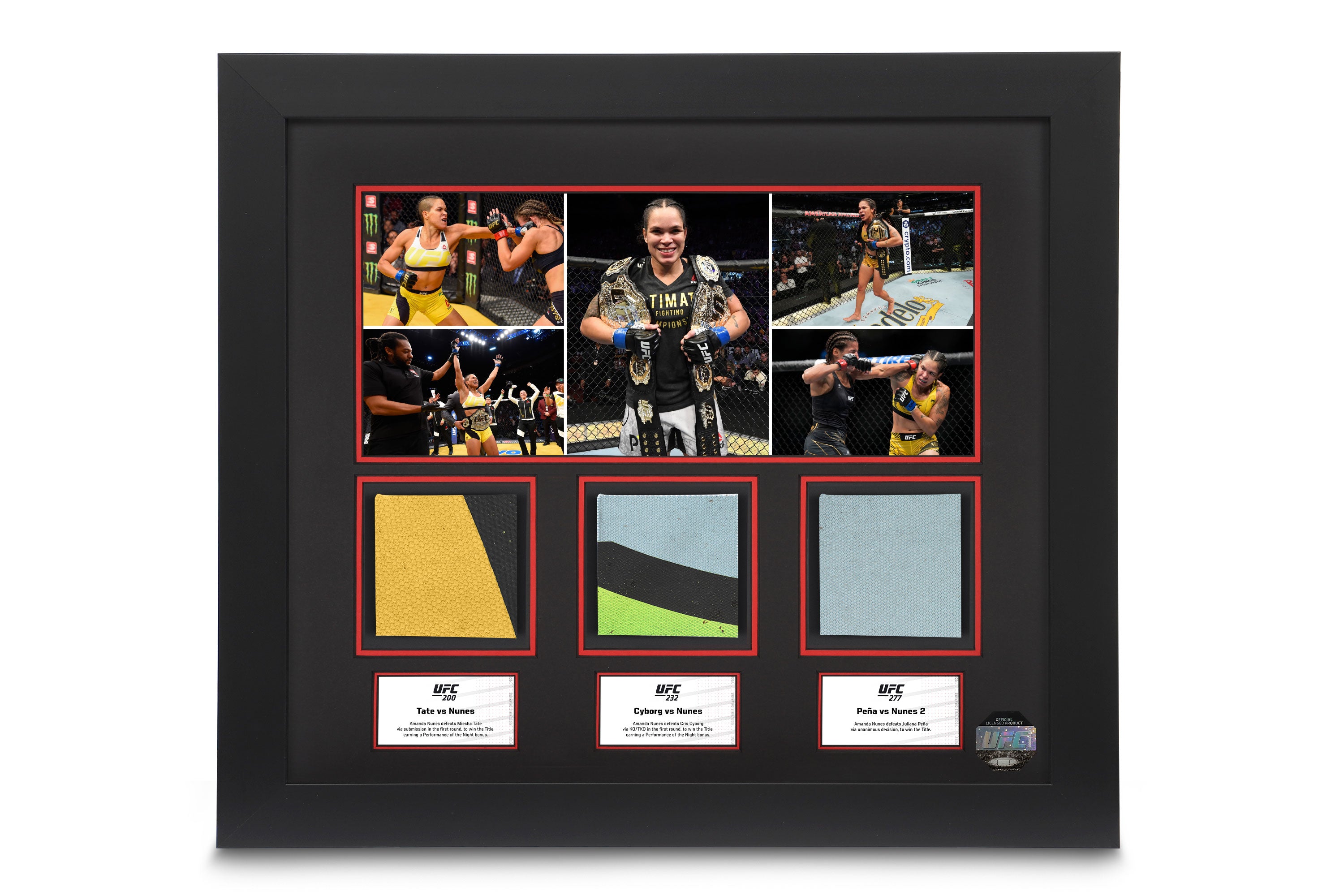 Amanda Nunes Limited-Edition UFC Champion Triple Canvas & Photo