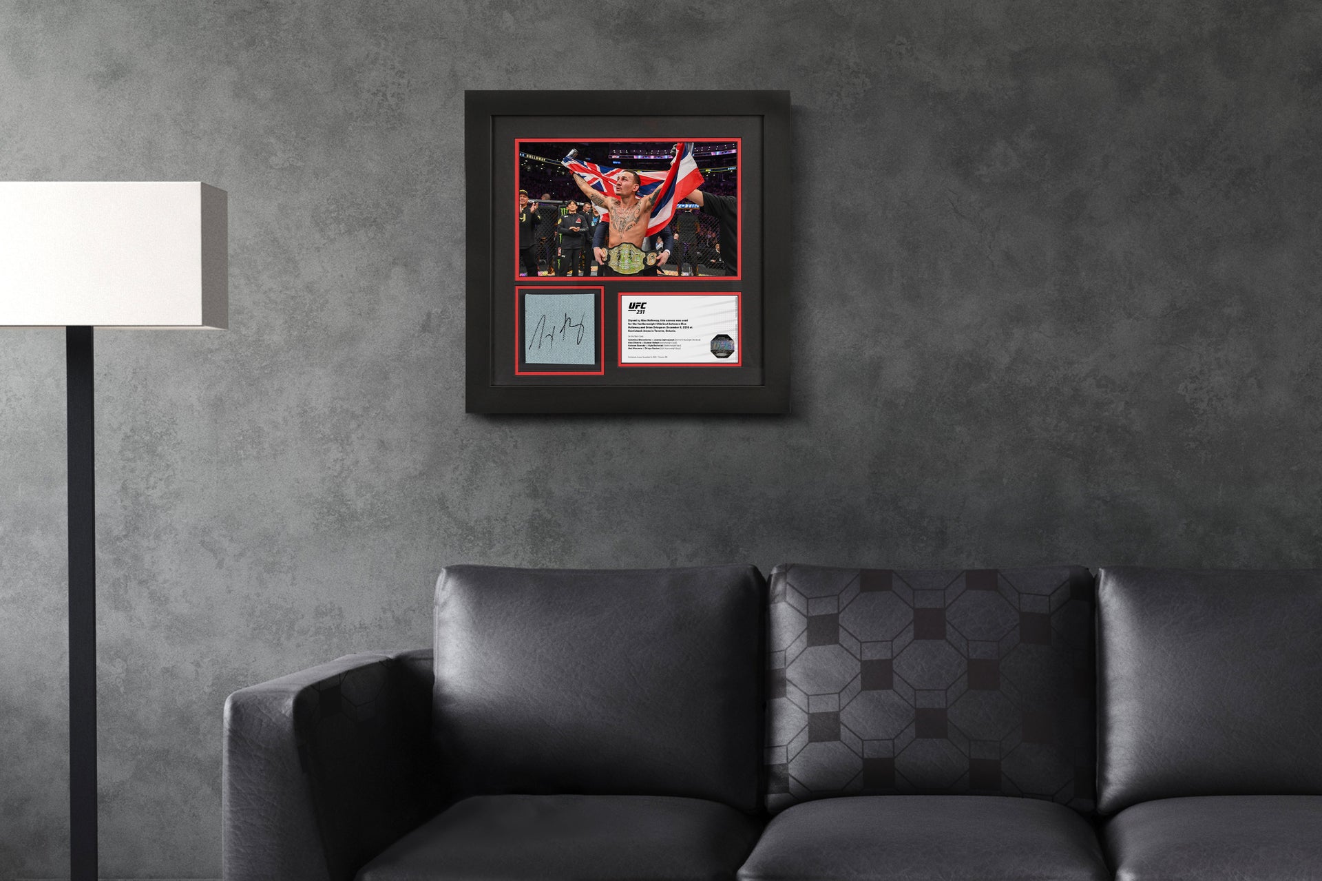 Max Holloway Signed Canvas and Photo UFC 231