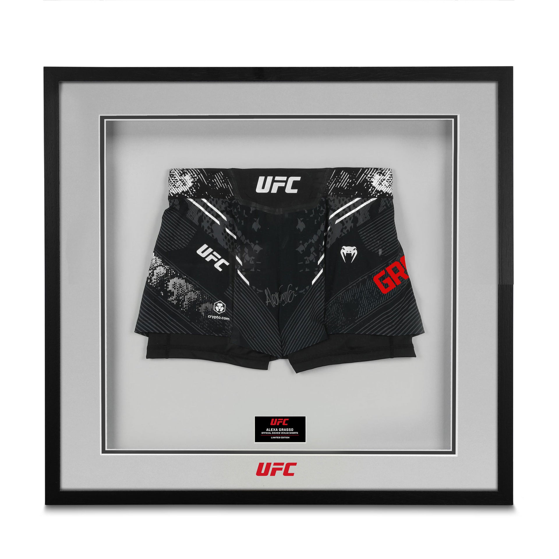 Alexa Grasso 1-of-1 Signed Venum Black Fight Night Short