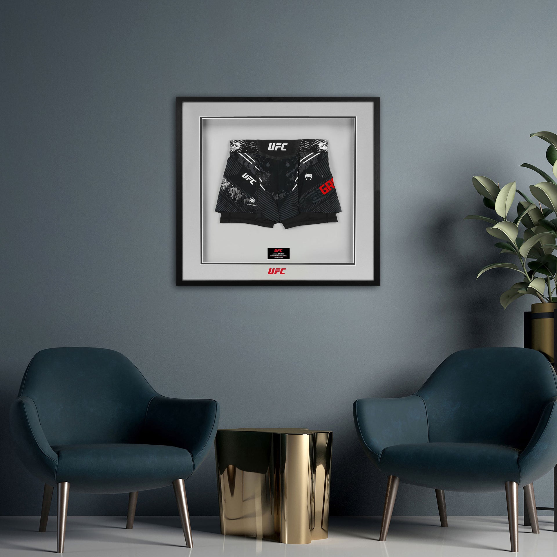 Alexa Grasso 1-of-1 Signed Venum Black Fight Night Short