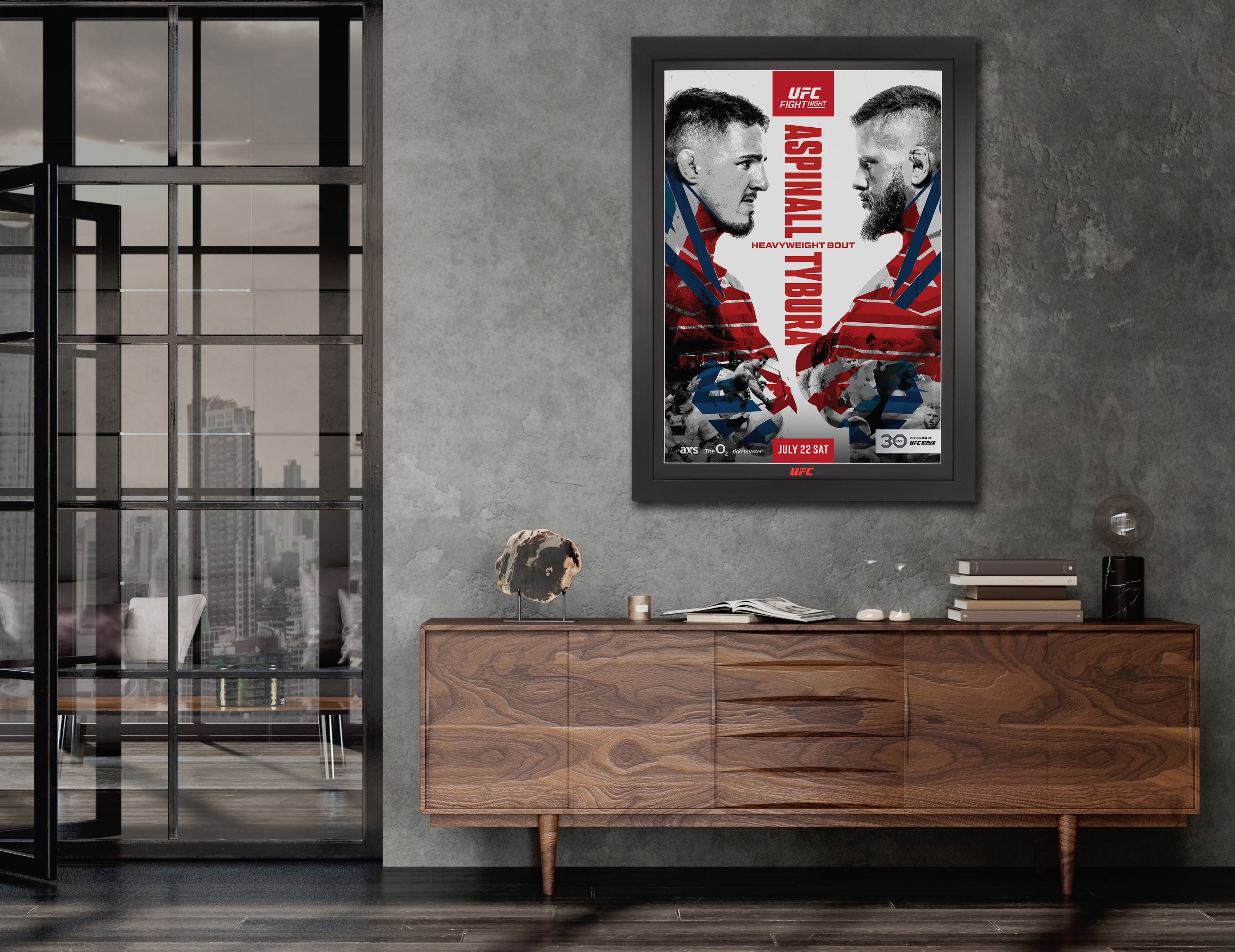 UFC Fight Night: Aspinall vs Tybura Autographed Event Poster