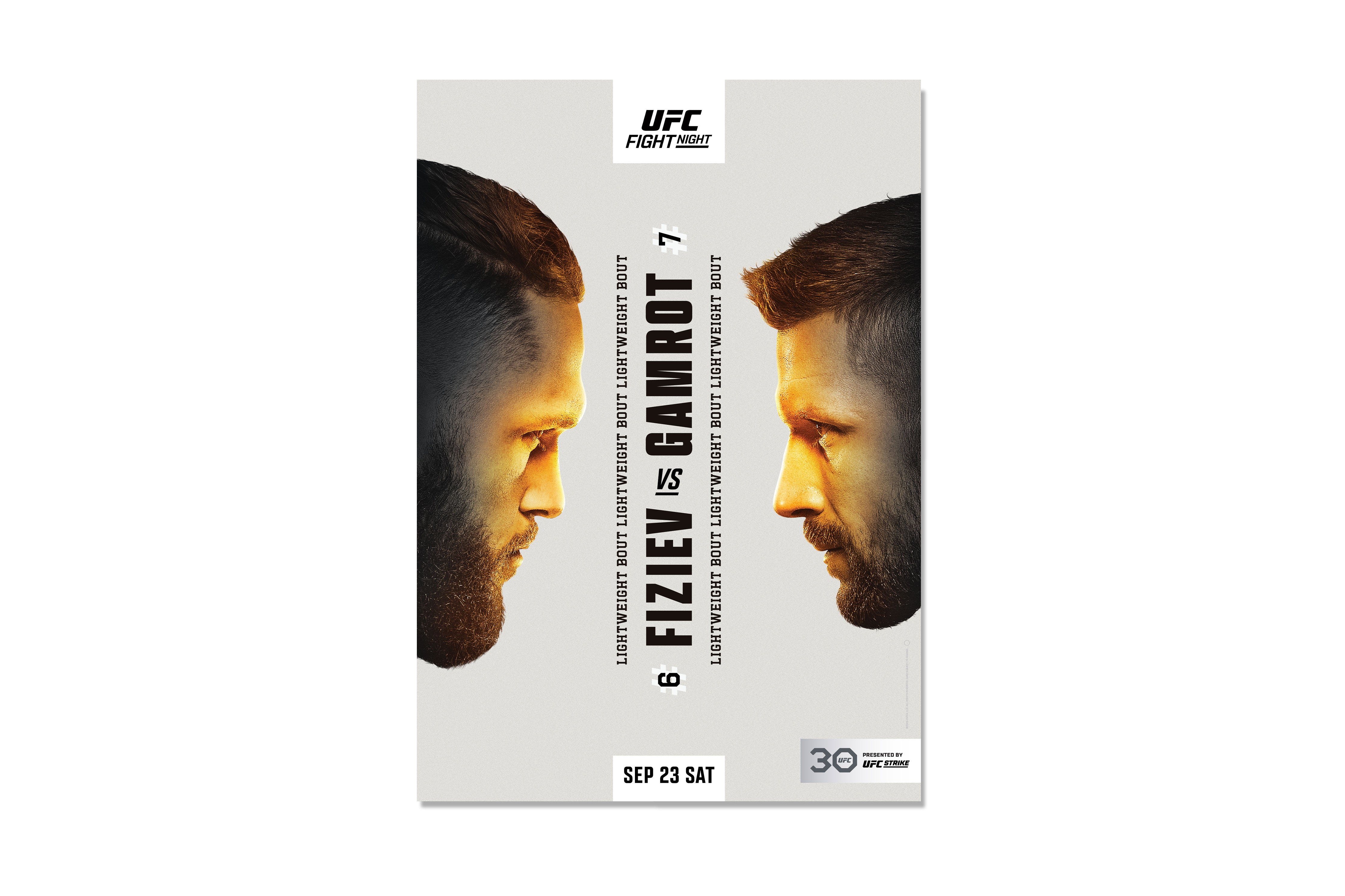 UFC Fight Night: Fiziev vs Gamrot Autographed Poster