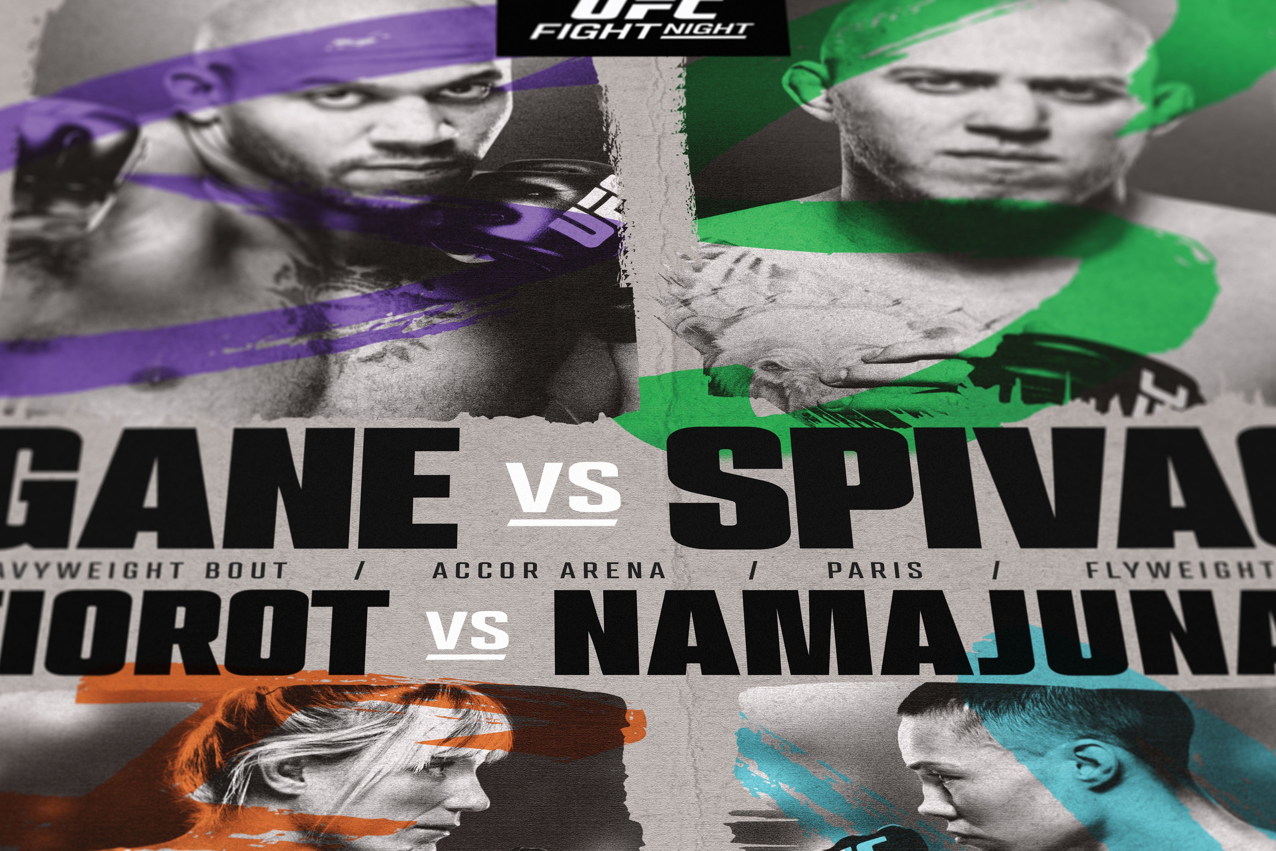 UFC Fight Night: Gane vs Spivac Autographed Event Poster