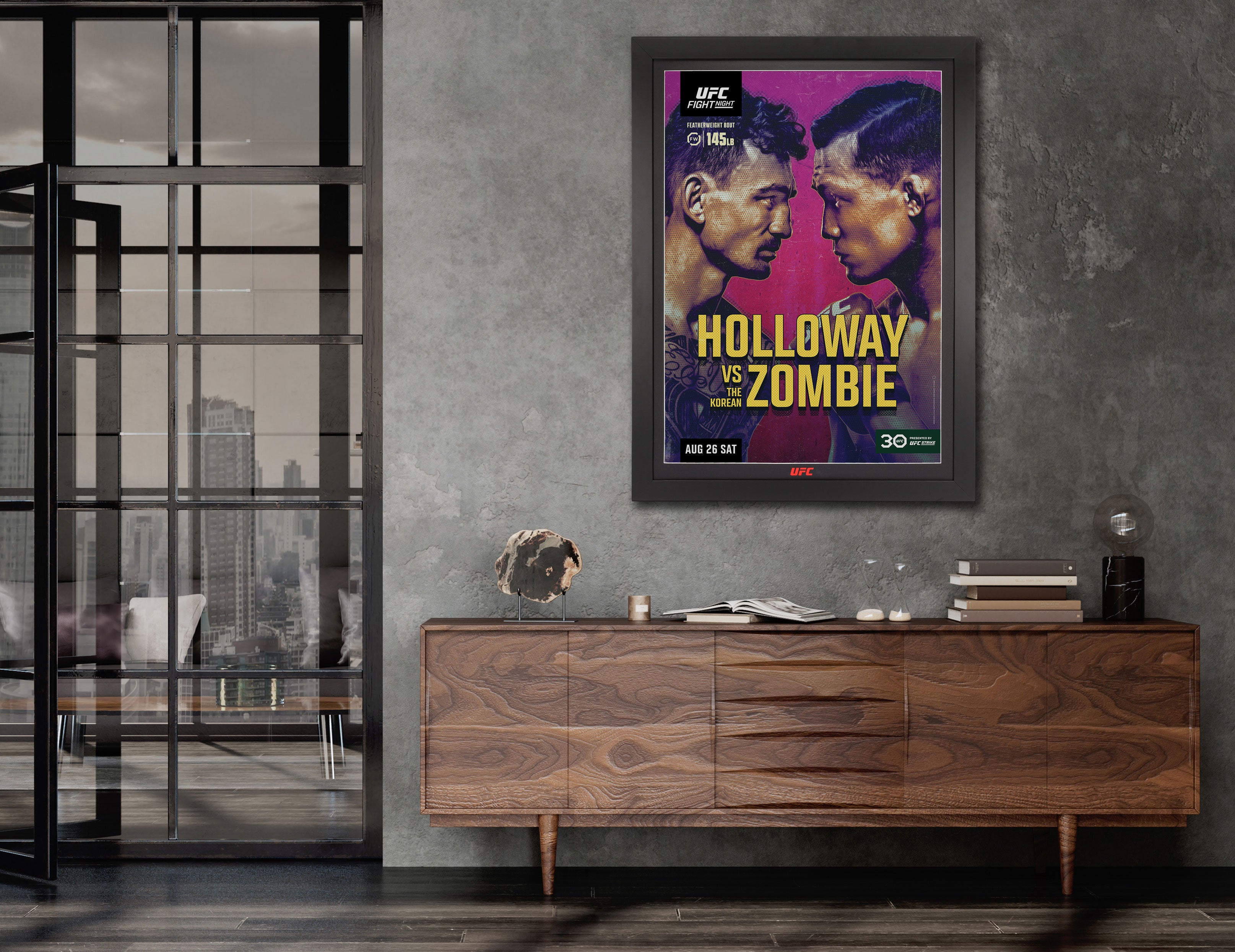 UFC Fight Night: Holloway vs The Korean Zombie Autographed Event Poster